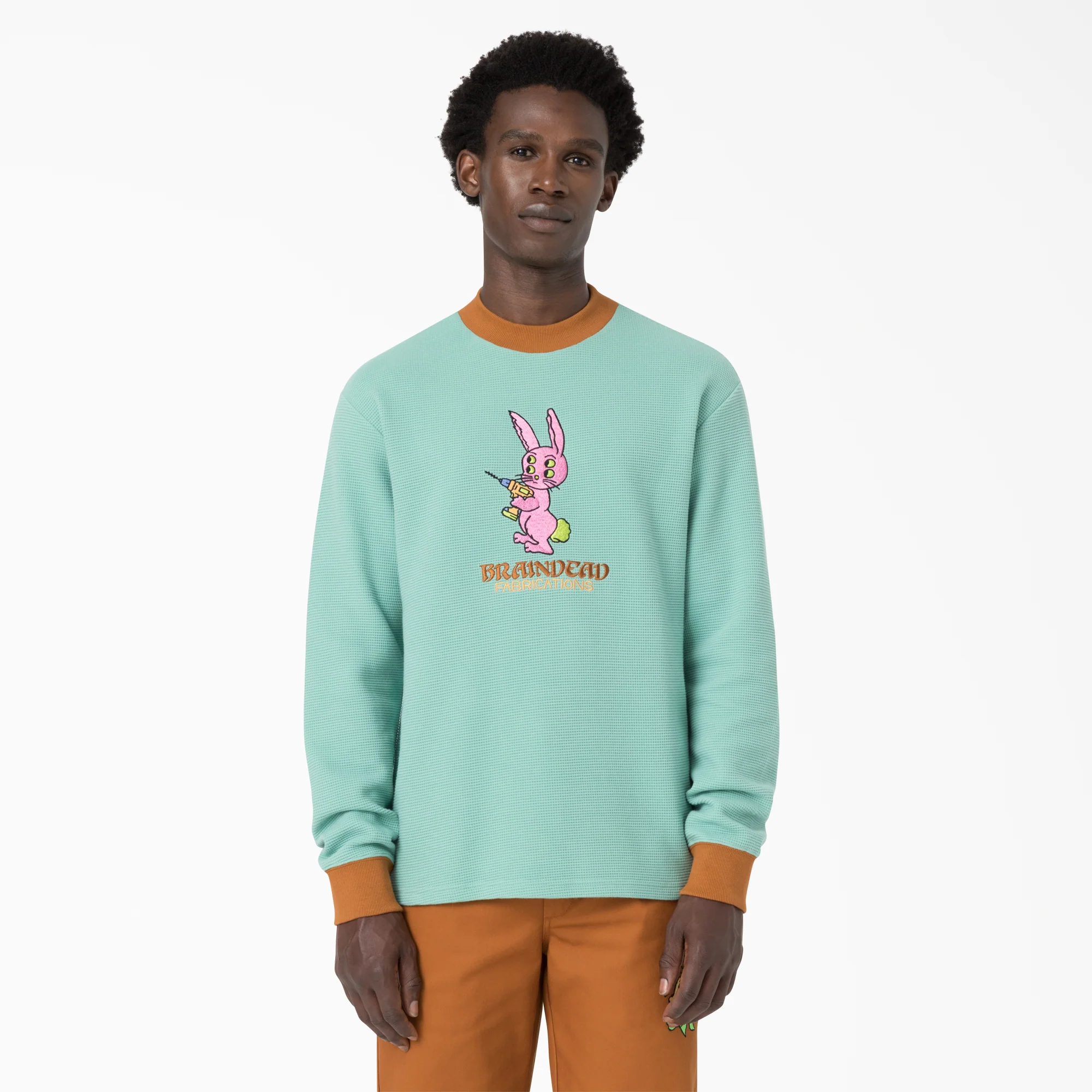 Brain Dead Embroidered Waffle Knit Sweater - Image 3