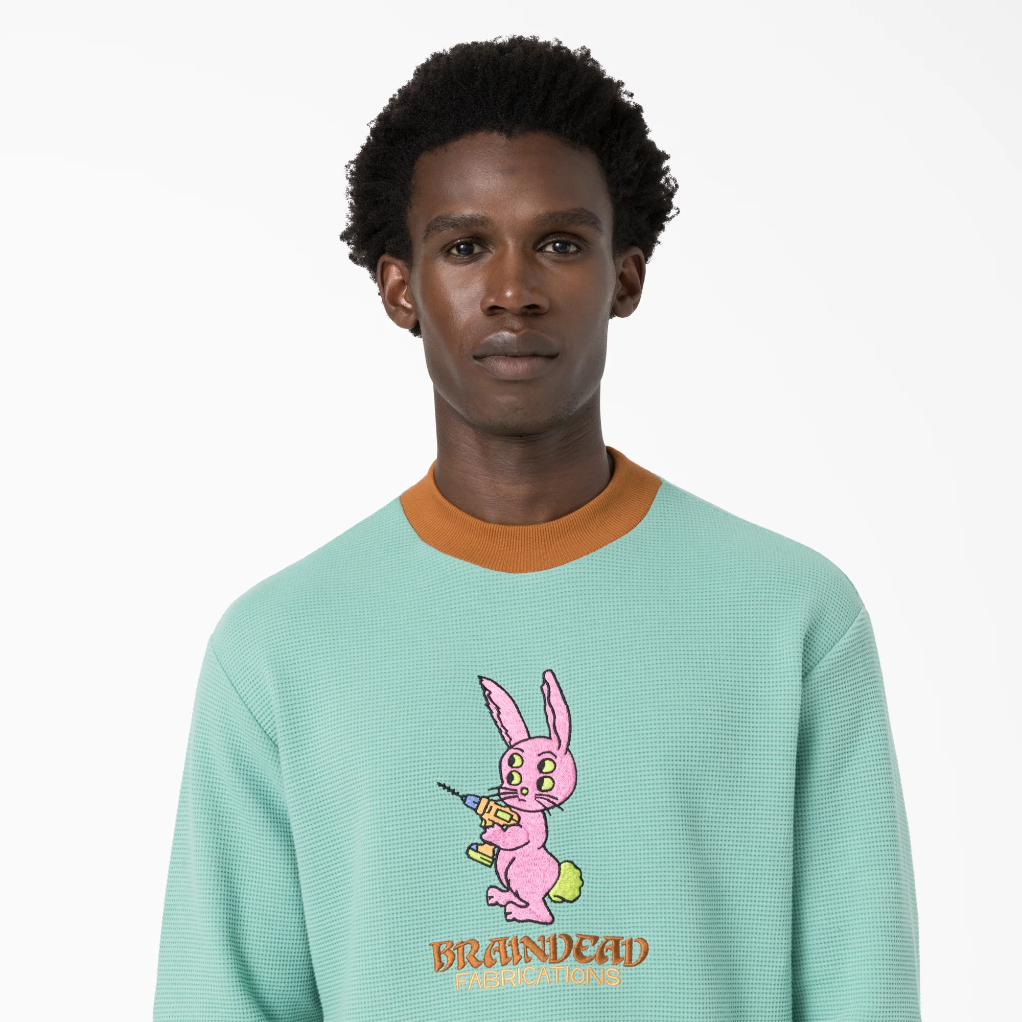 Brain Dead Embroidered Waffle Knit Sweater - Image 6