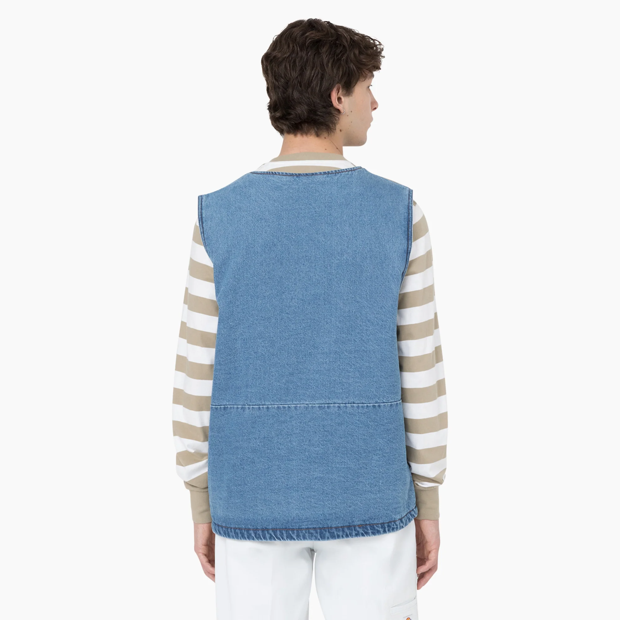 Denim Zip Front Vest - Image 2