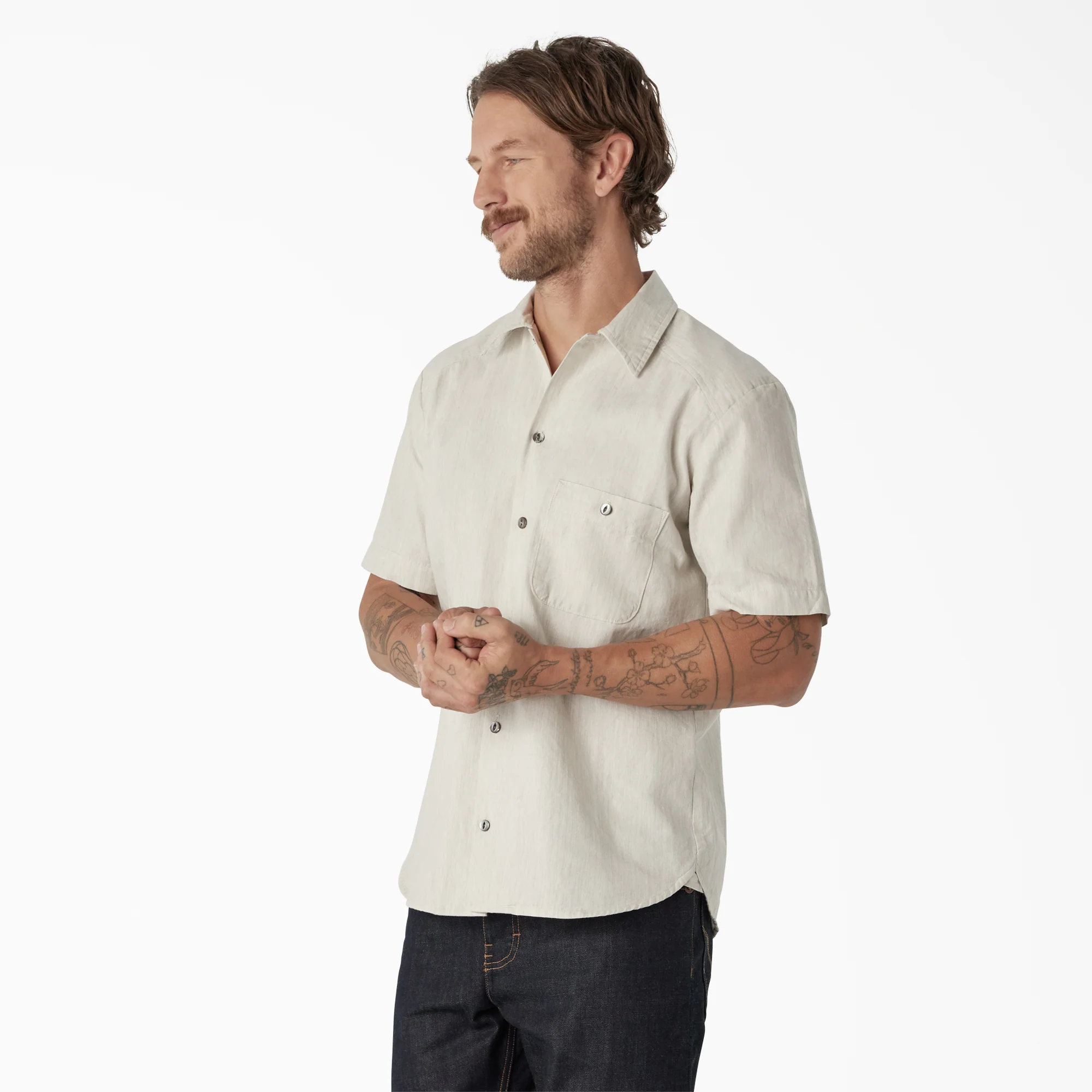 Dickies 1922 Short Sleeve Textured Weave Shirt - Image 3