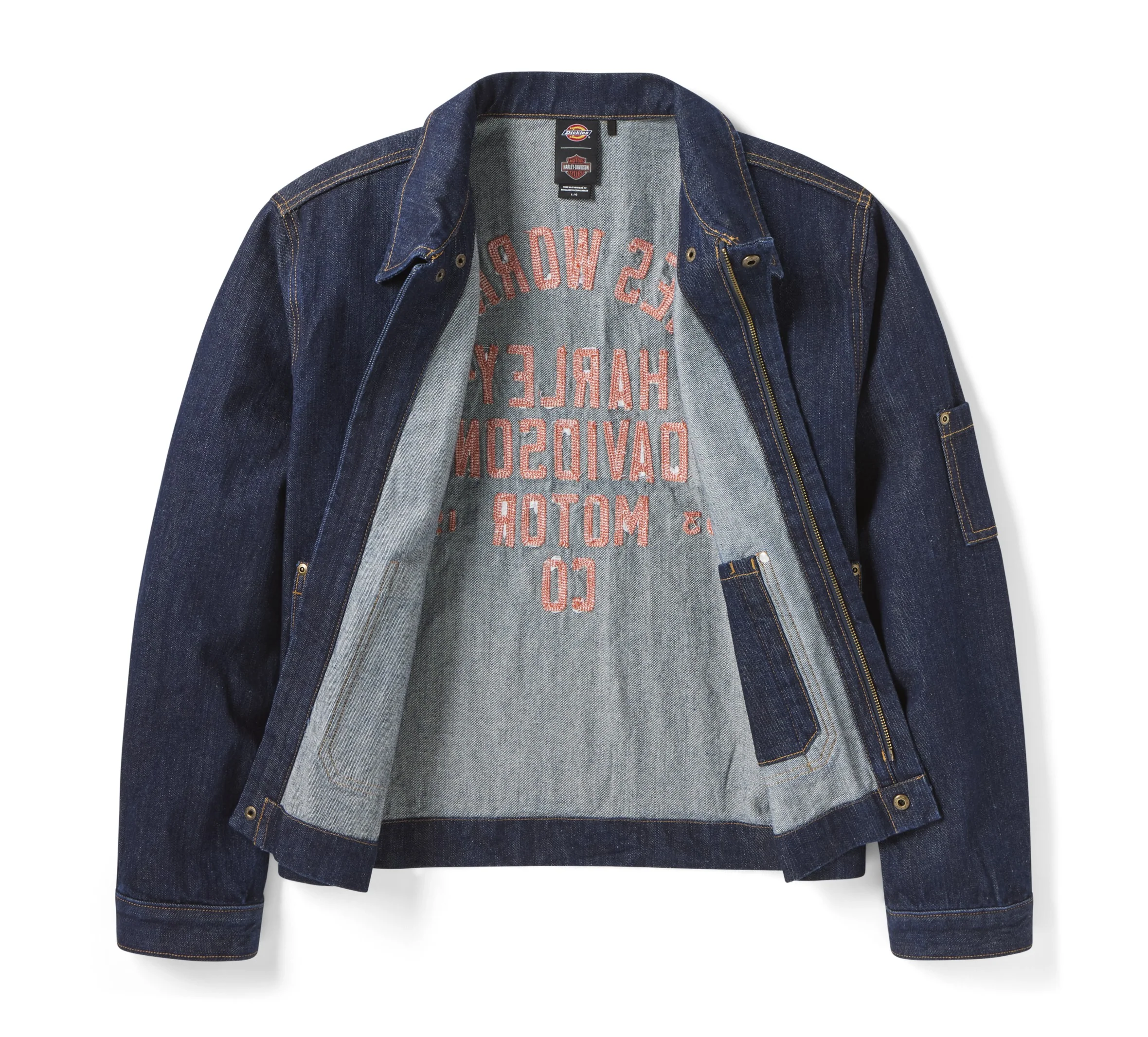Dickies x Harley-Davidson® Boxy Fit Embroidered Denim Jacket - Image 10