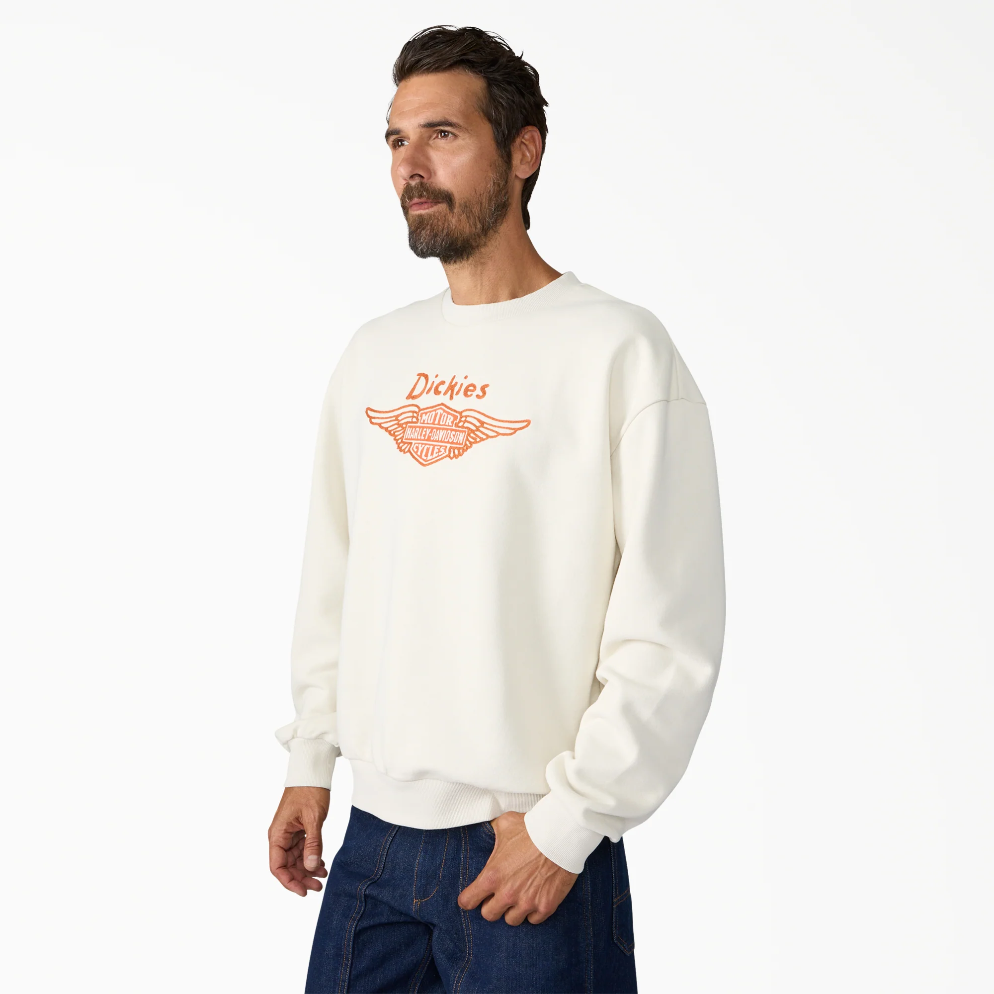 Dickies x Harley-Davidson® Boxy Fit Embroidered Crewneck Sweatshirt - Image 3