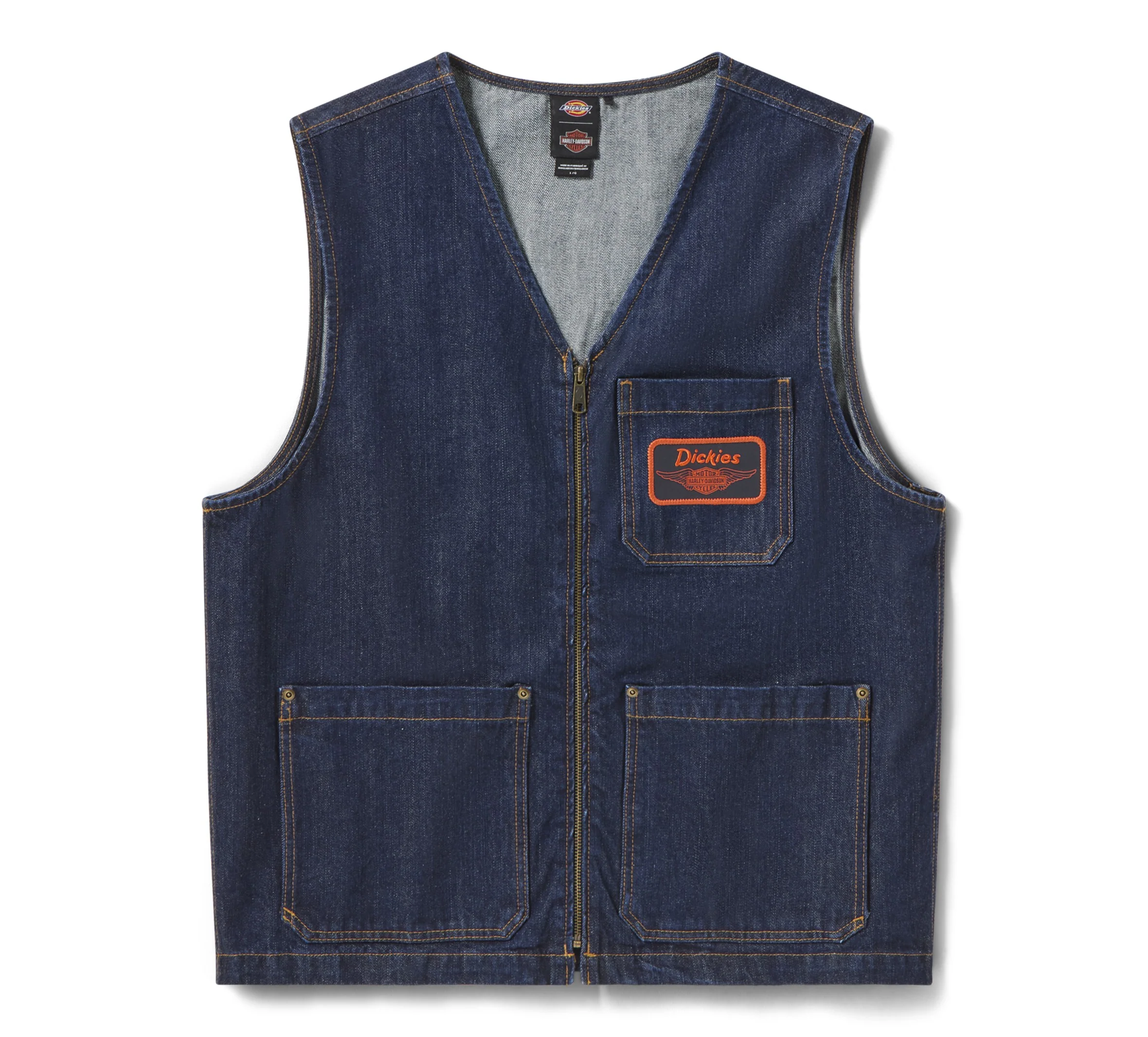 Dickies x Harley-Davidson® Denim Zip-Up Vest - Image 8