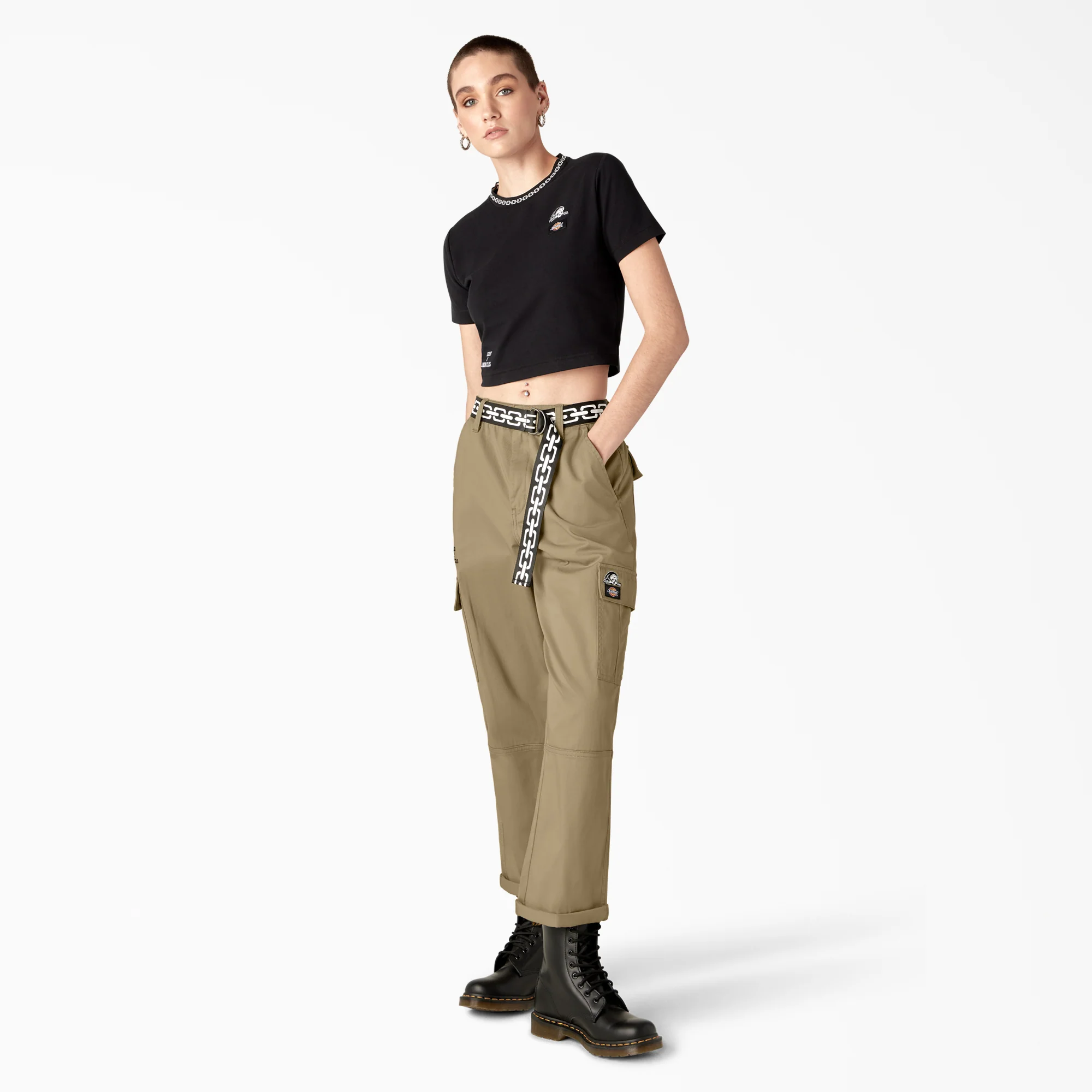 Dickies x Lurking Class Women’s Relaxed Fit Cropped Cargo Pants - Image 4