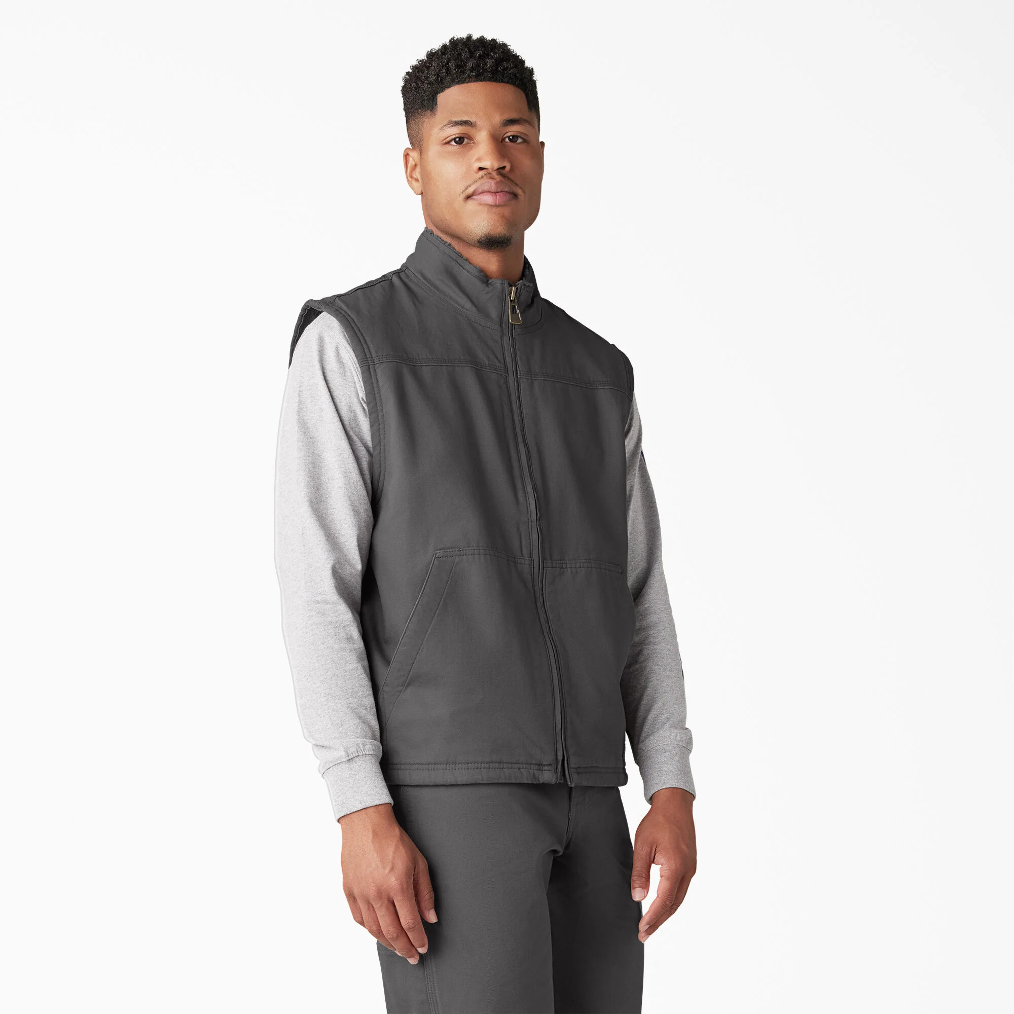 Duck Canvas High Pile Fleece Lined Vest - Image 4