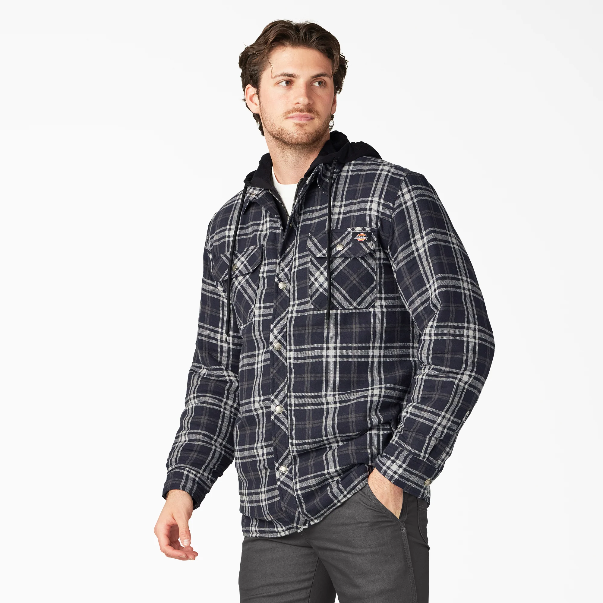 Flannel Hooded Shirt Jacket - Image 3