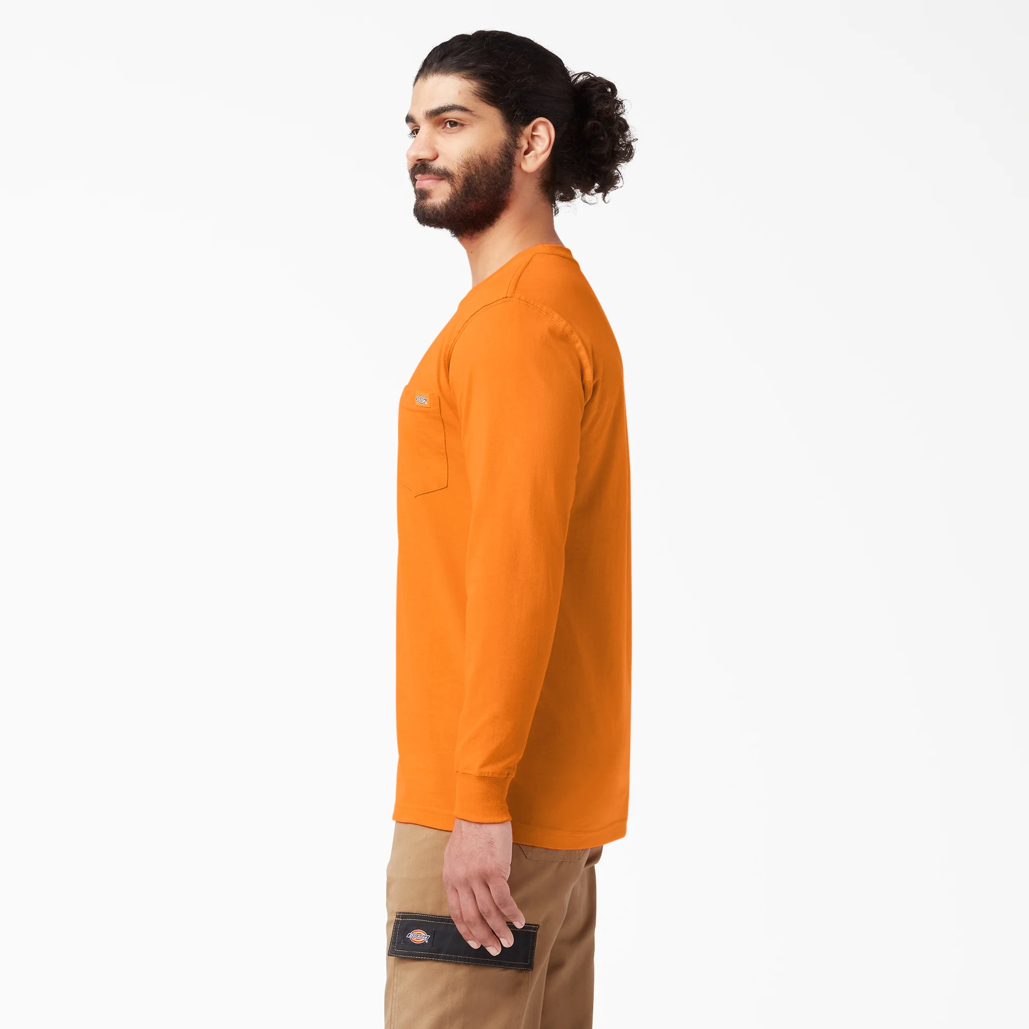 Heavyweight Long Sleeve Pocket T-Shirt - Image 3
