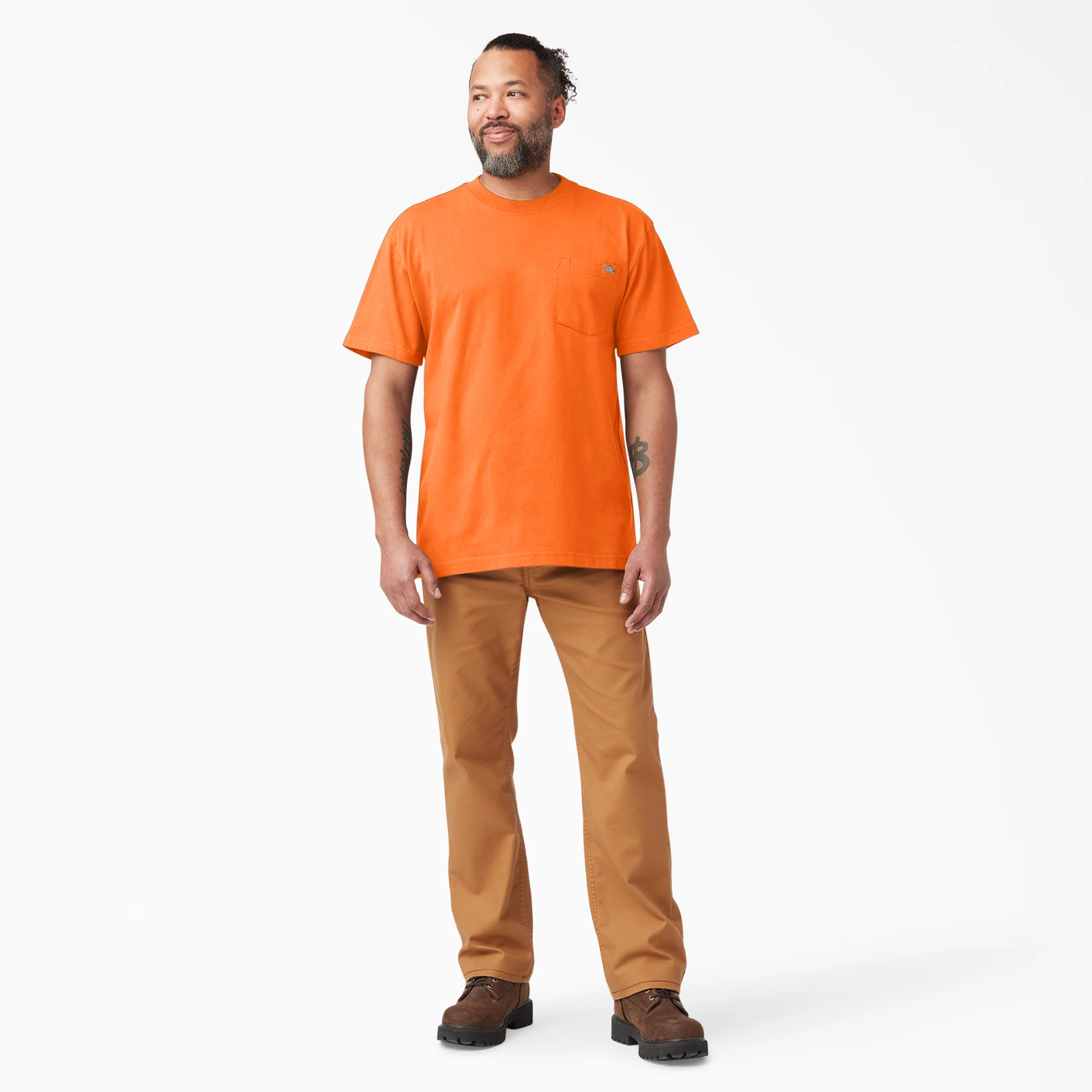 Heavyweight Neon Short Sleeve Pocket T-Shirt - Image 4