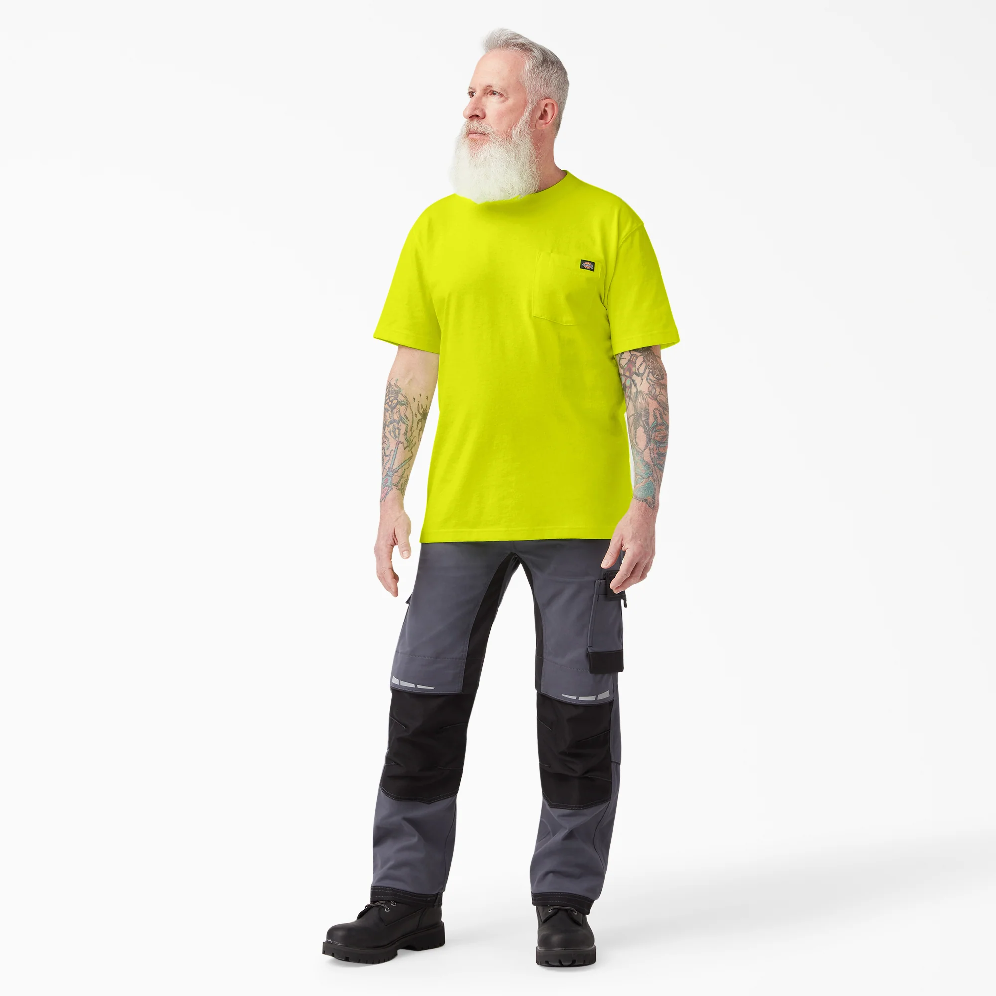 Heavyweight Neon Short Sleeve Pocket T-Shirt - Image 4