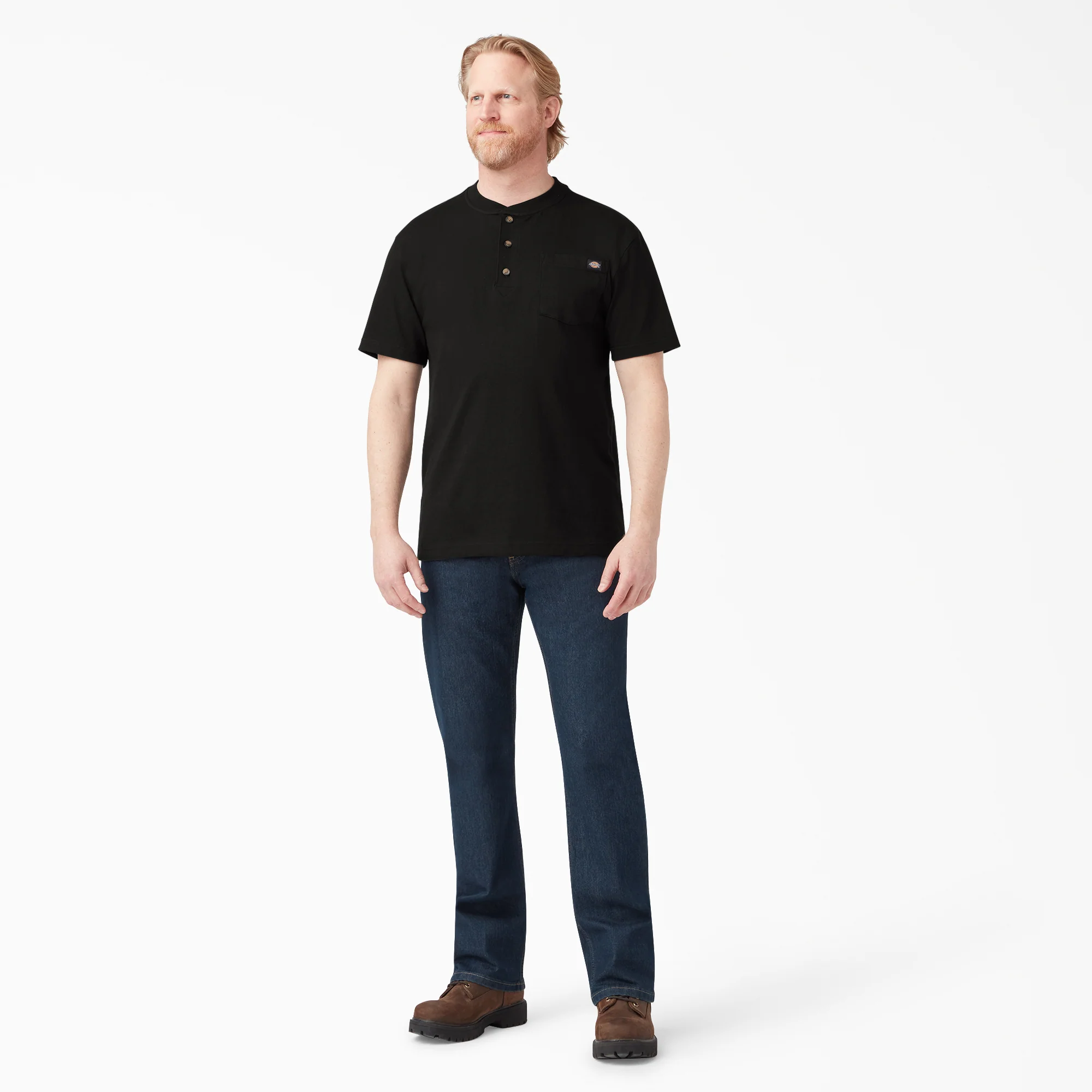 Heavyweight Short Sleeve Henley T-Shirt - Image 4