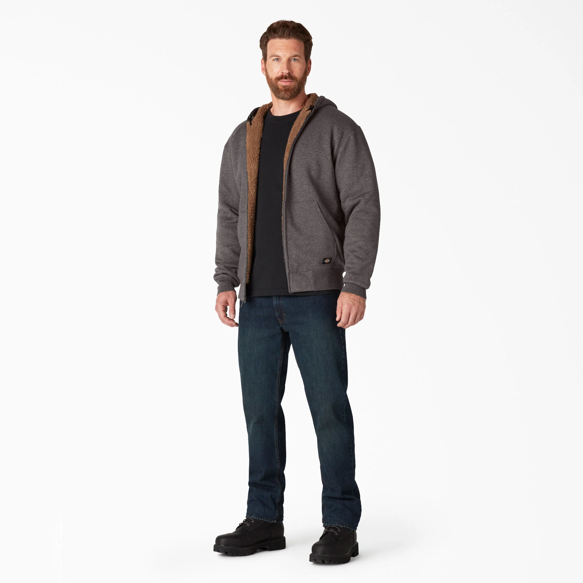 High Pile Fleece Lined Full Zip Hoodie - Image 4