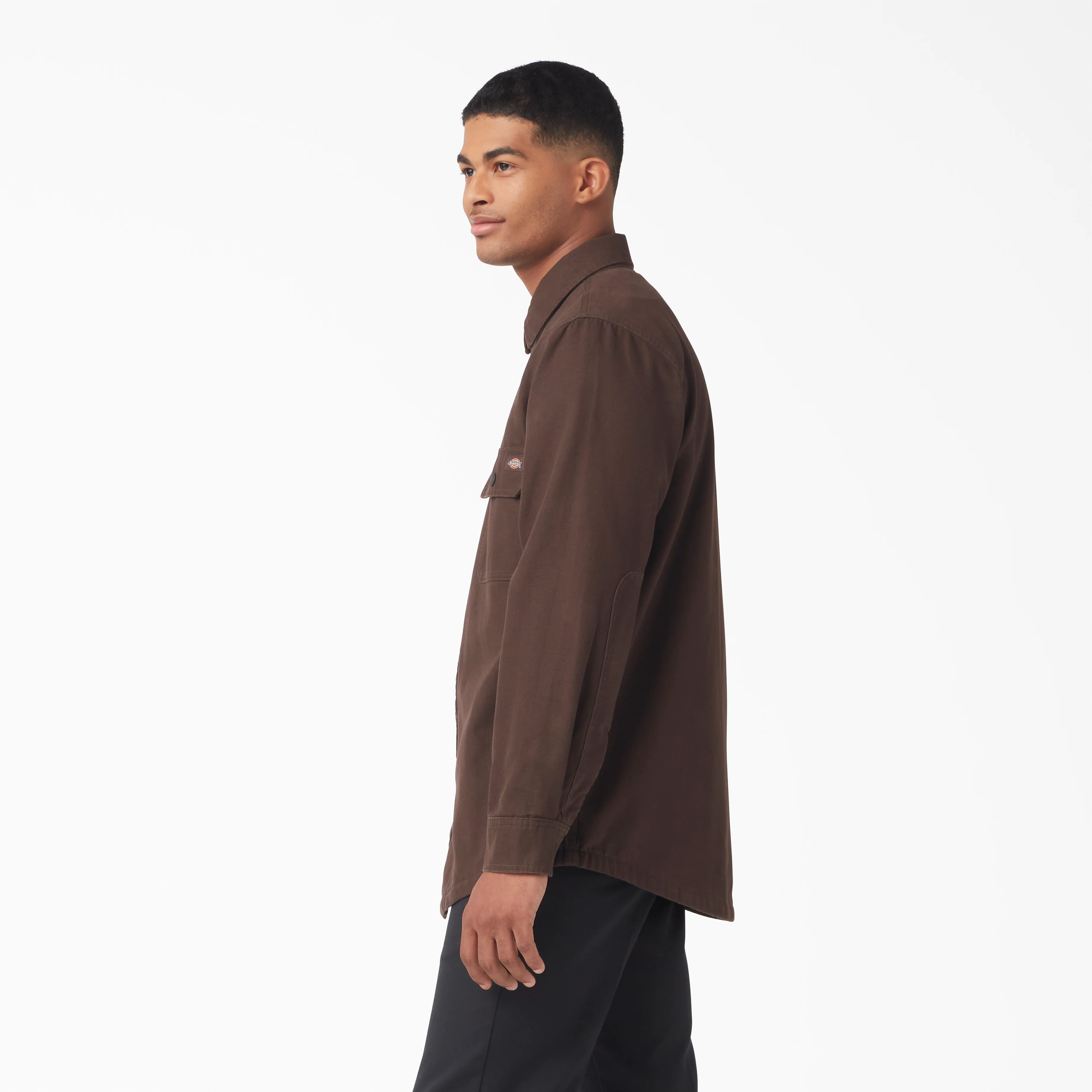 Long Sleeve Flannel-Lined Duck Shirt - Image 3