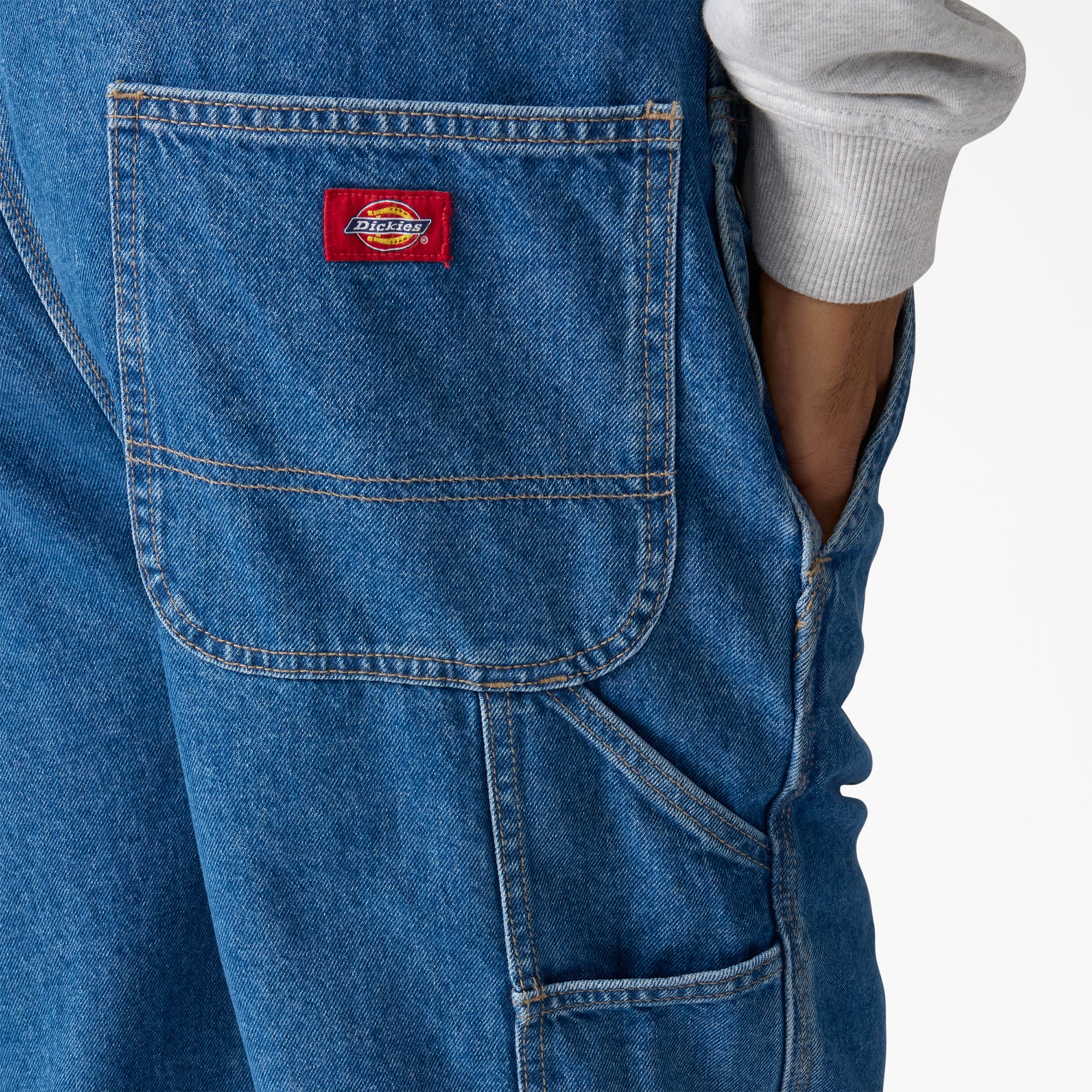 Loose Denim Bib Overalls - Image 4