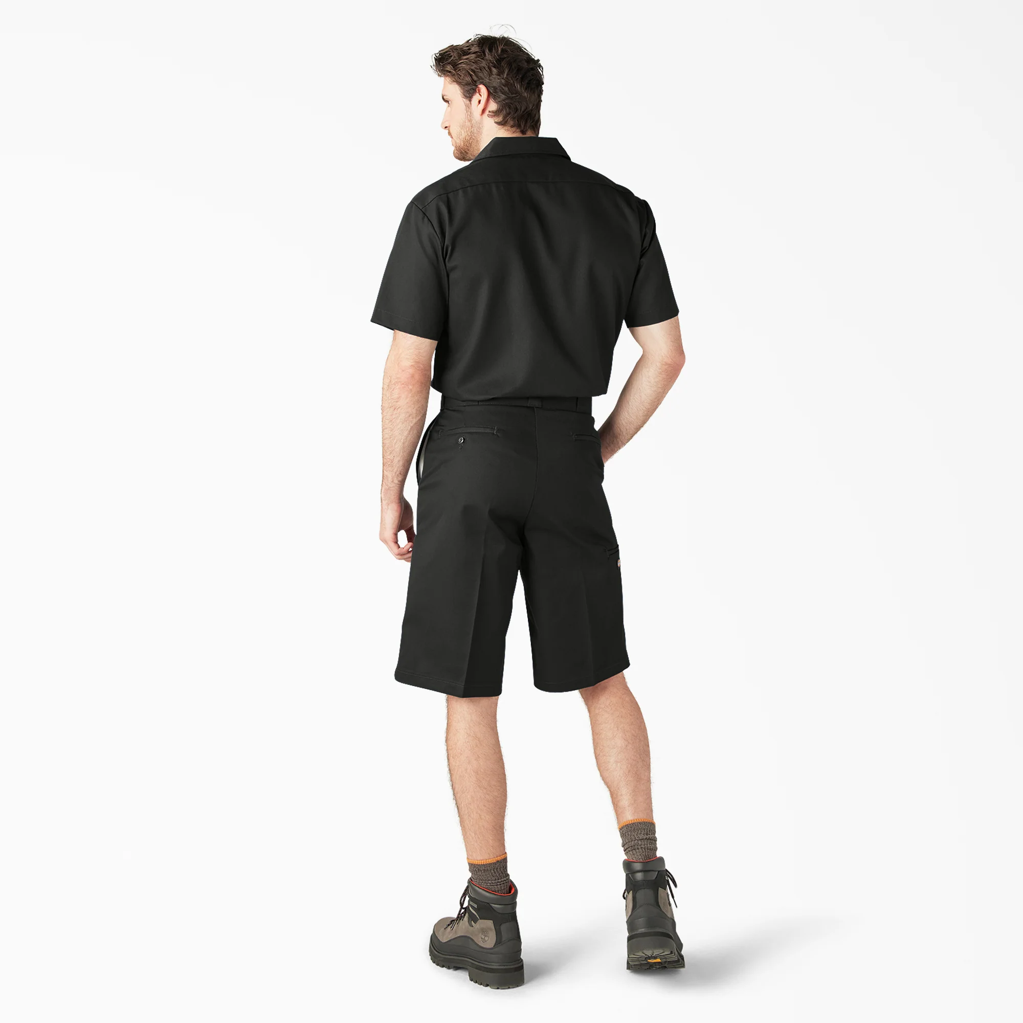 Loose Fit Flat Front Work Shorts, 13" - Image 5
