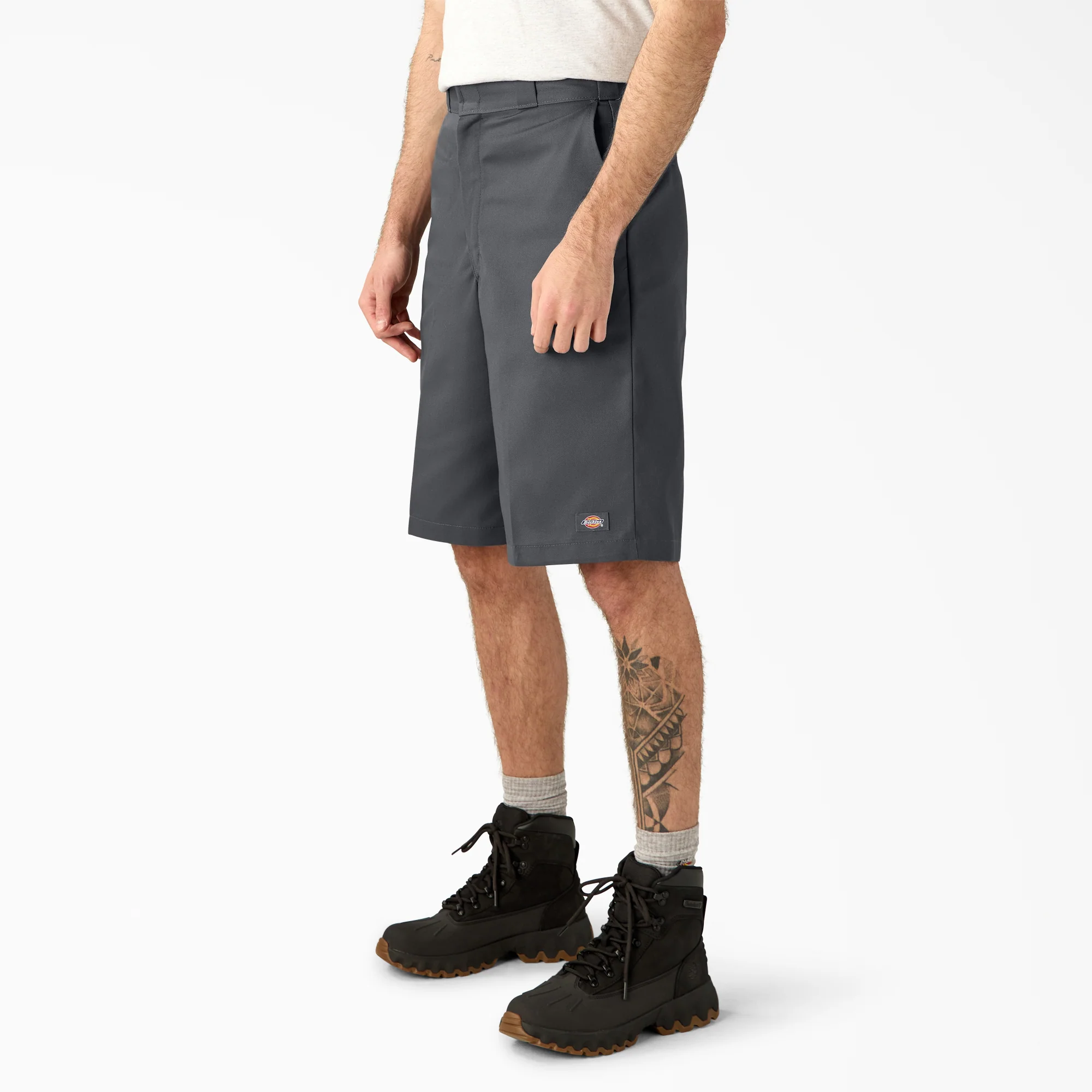 Loose Fit Flat Front Work Shorts, 13" - Image 3