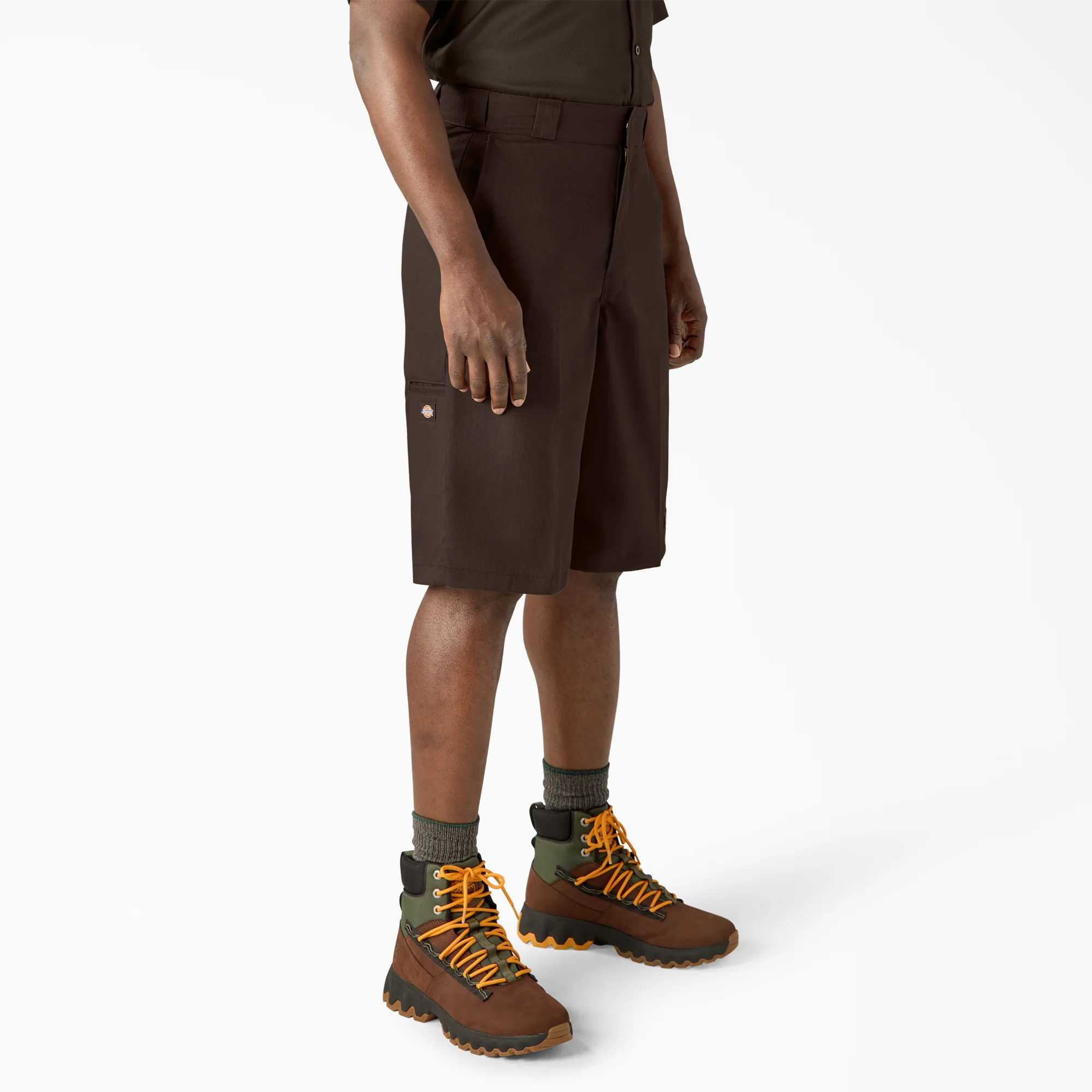 Loose Fit Flat Front Work Shorts, 13" - Image 4