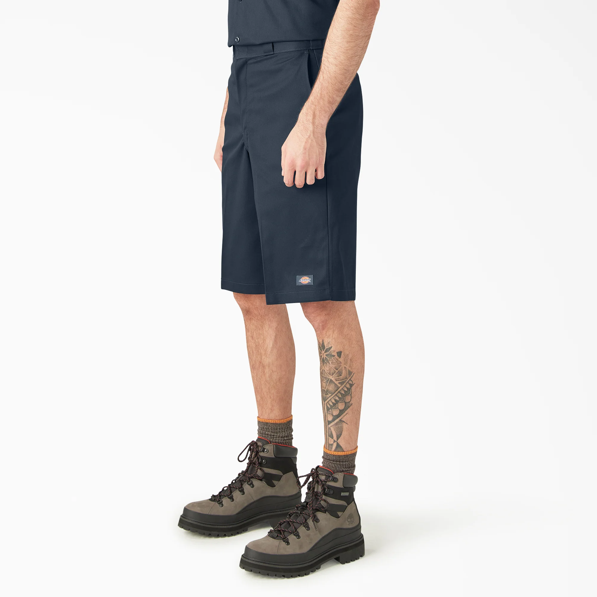 Loose Fit Flat Front Work Shorts, 13" - Image 3