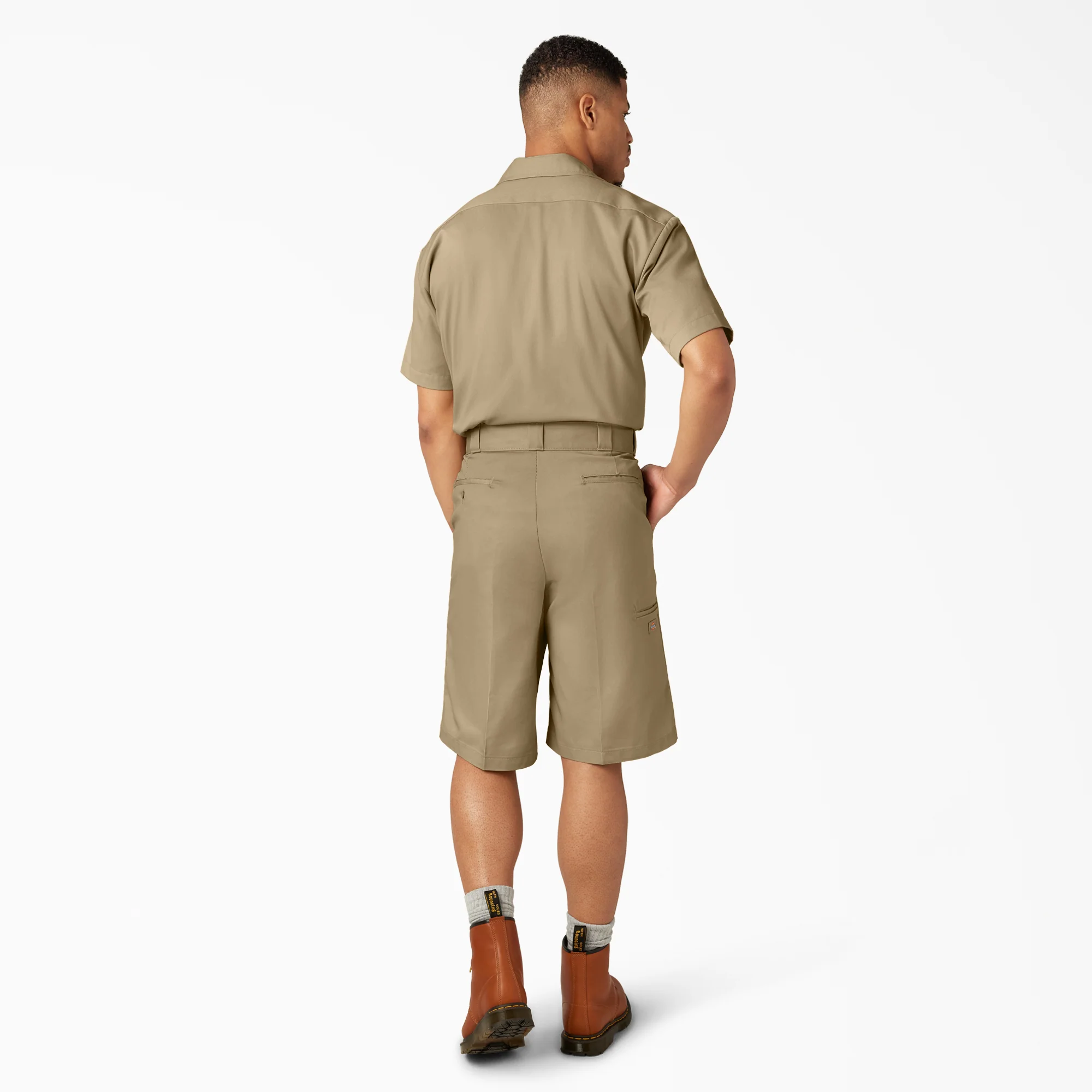 Loose Fit Flat Front Work Shorts, 13" - Image 6