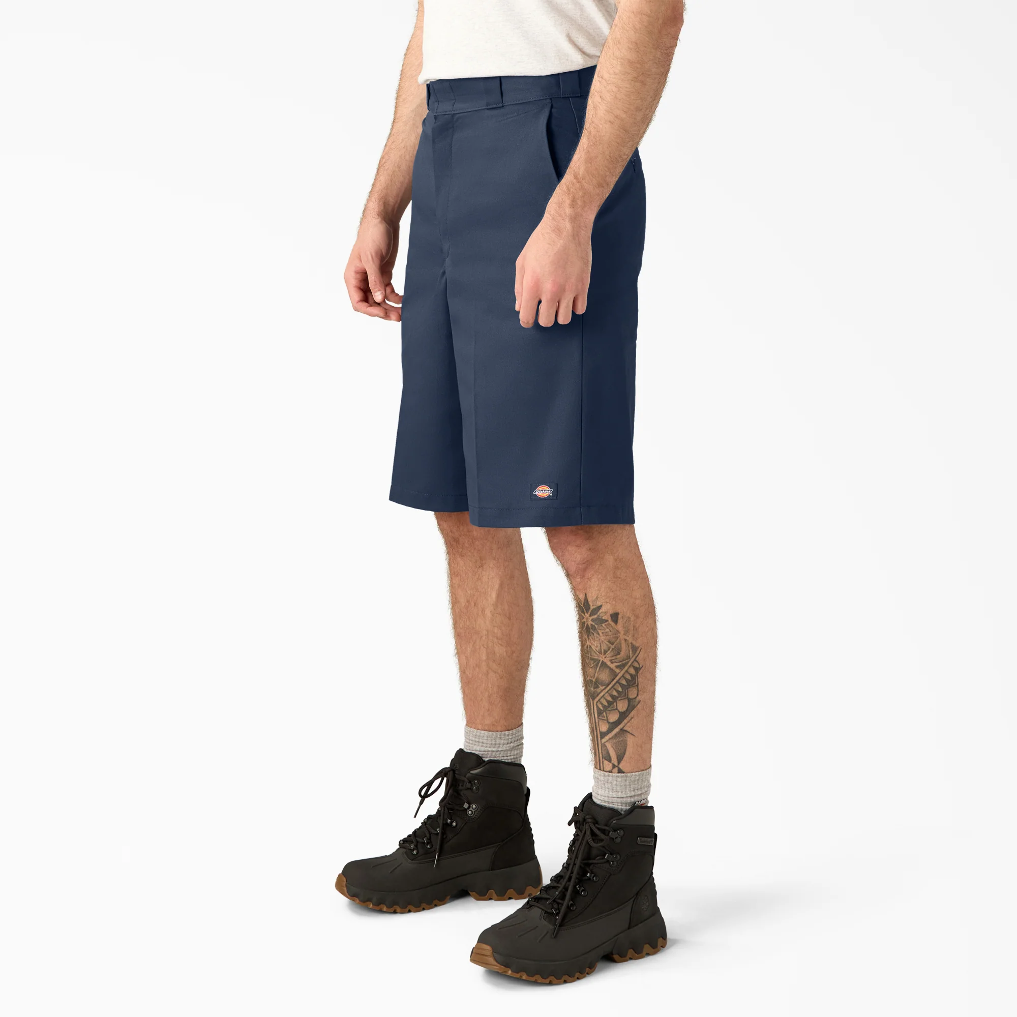 Loose Fit Flat Front Work Shorts, 13" - Image 3