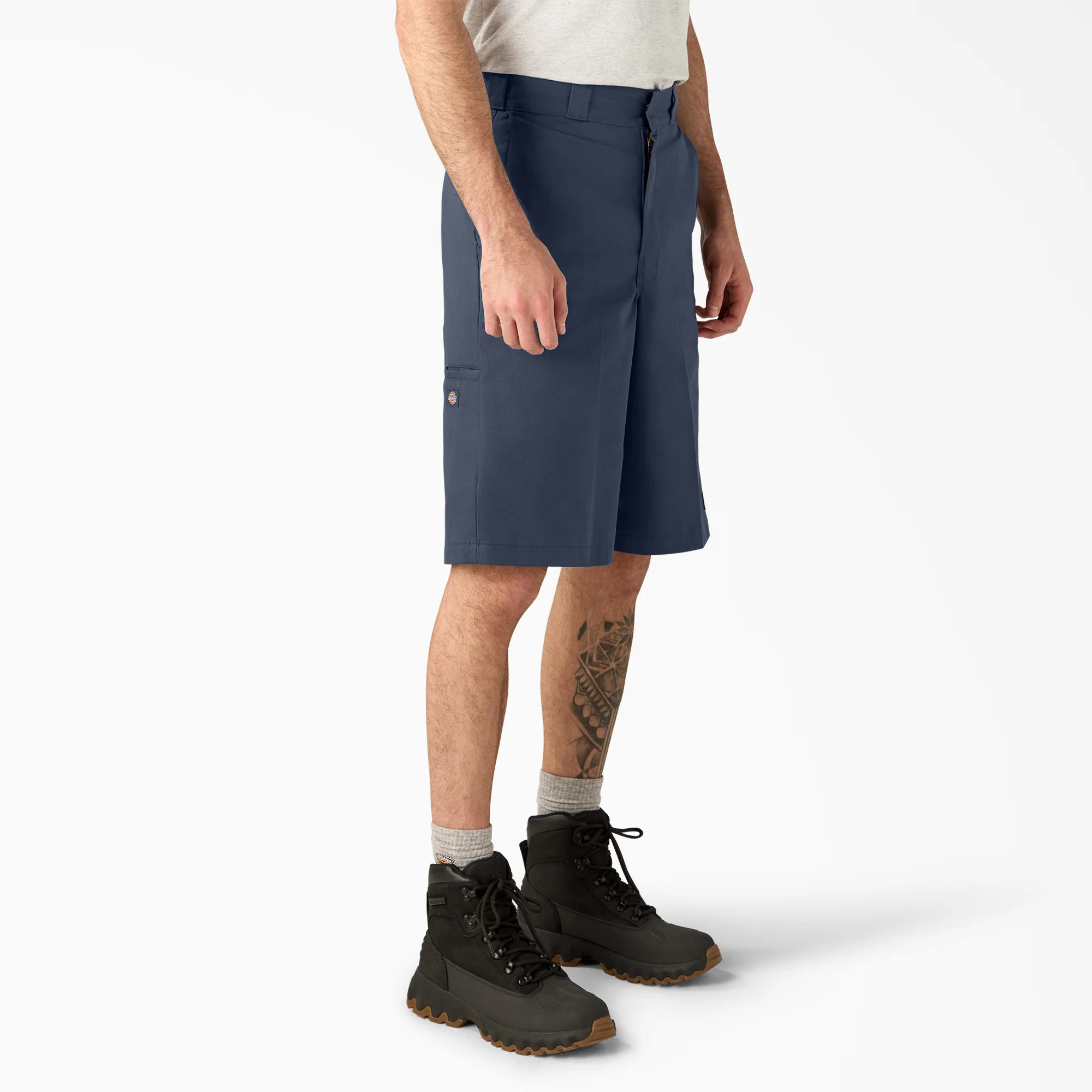 Loose Fit Flat Front Work Shorts, 13" - Image 4