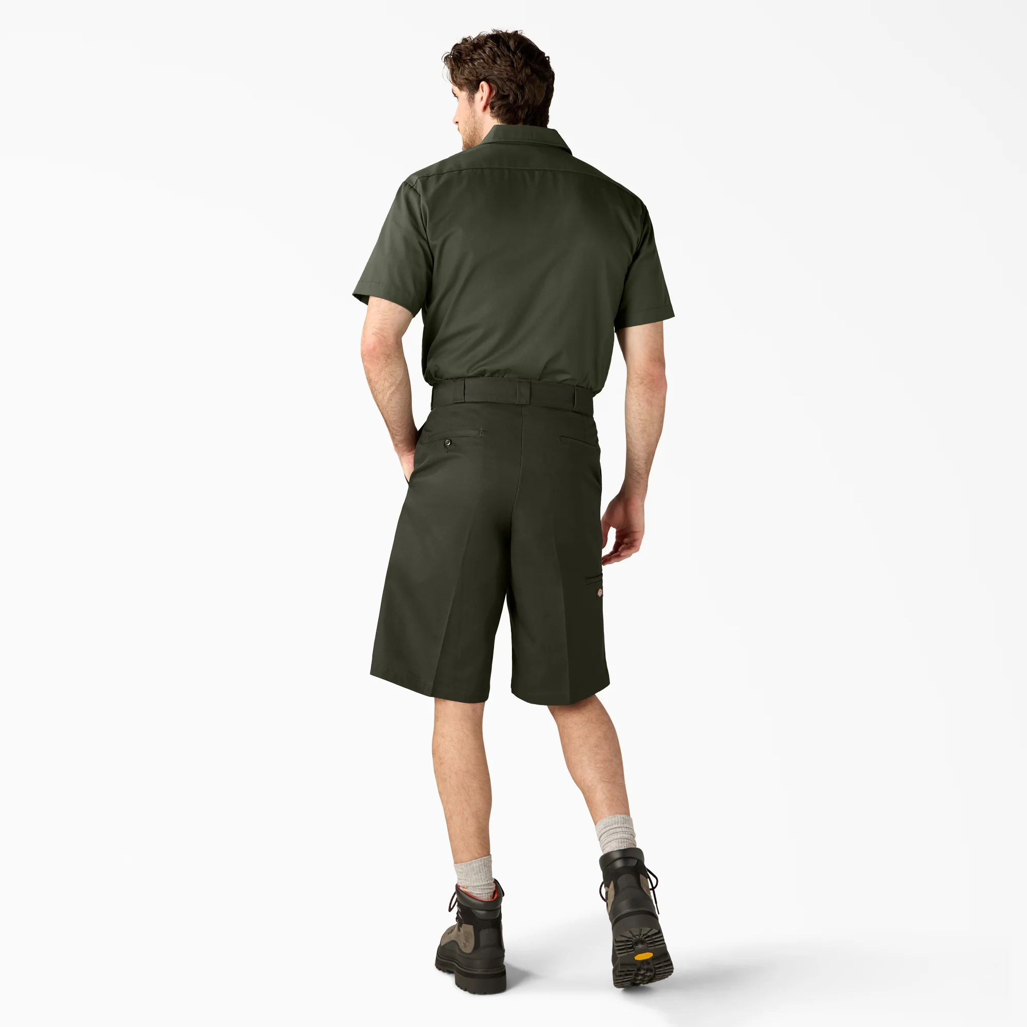 Loose Fit Flat Front Work Shorts, 13" - Image 6