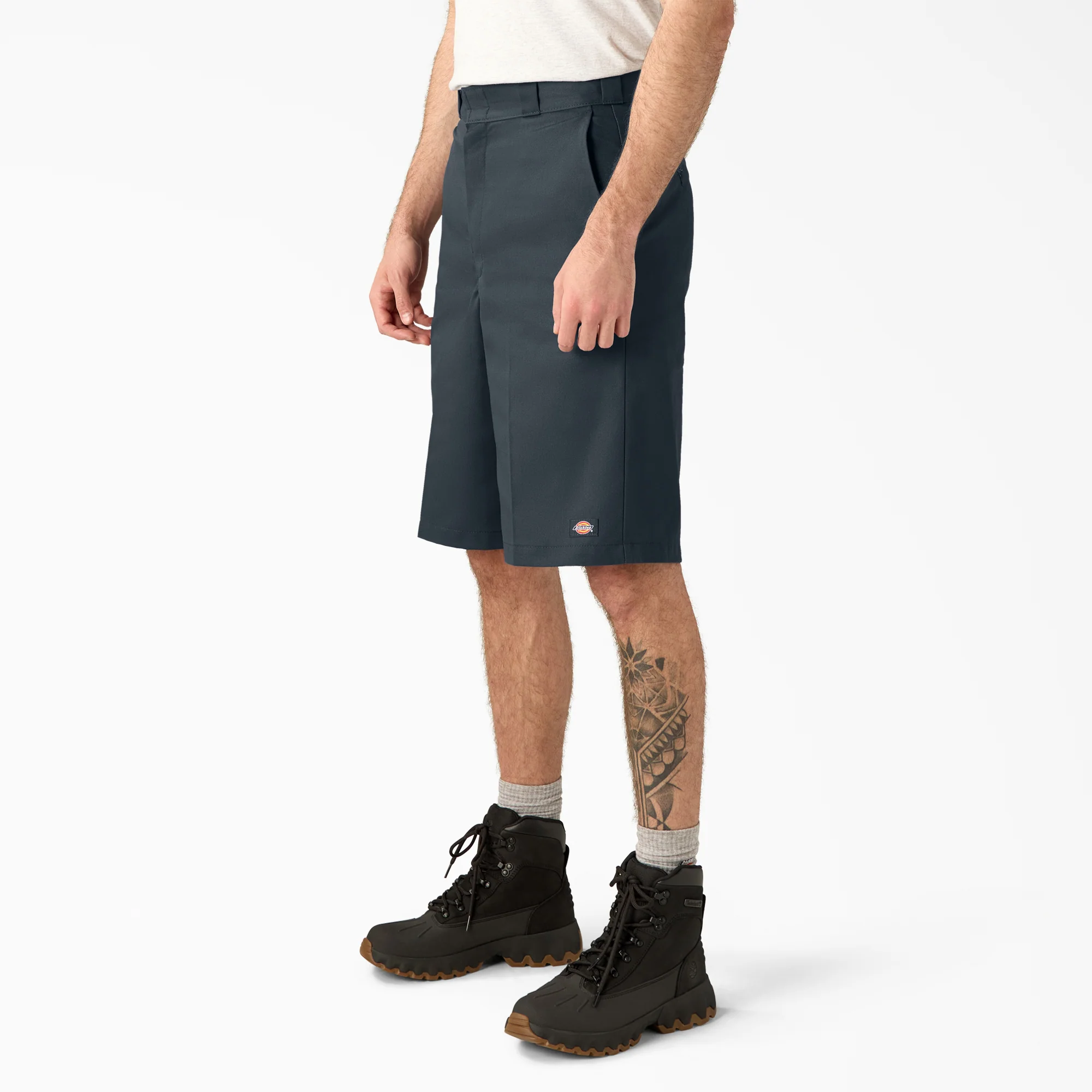Loose Fit Flat Front Work Shorts, 13" - Image 3