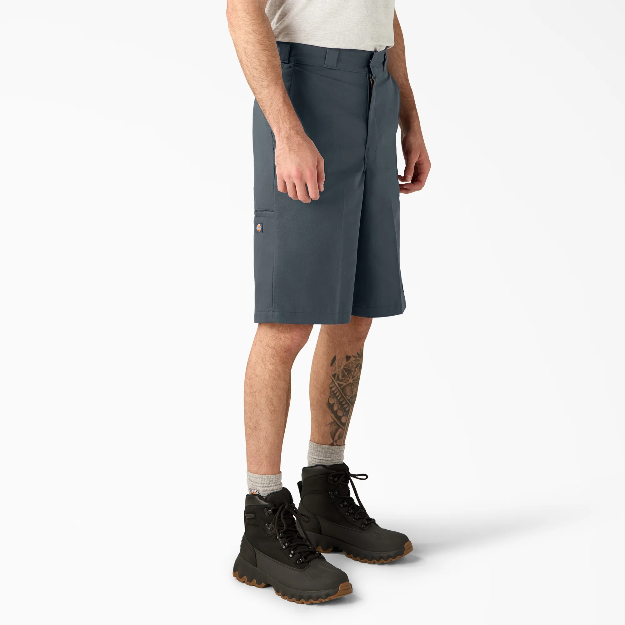 Loose Fit Flat Front Work Shorts, 13" - Image 4