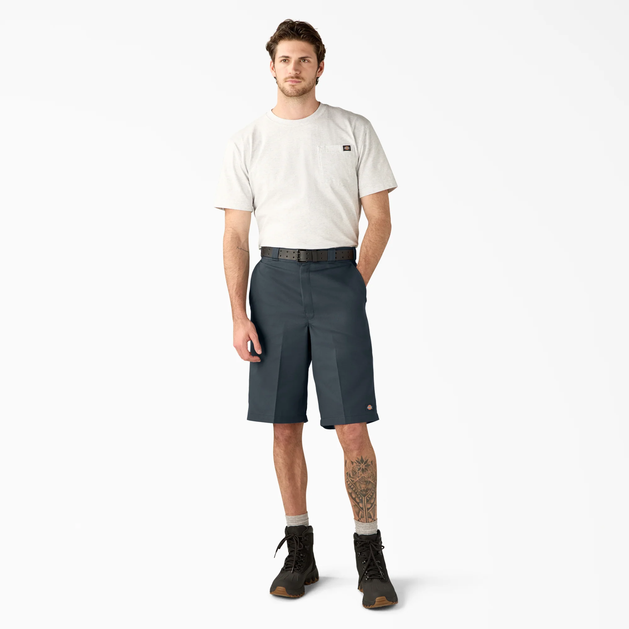 Loose Fit Flat Front Work Shorts, 13" - Image 5