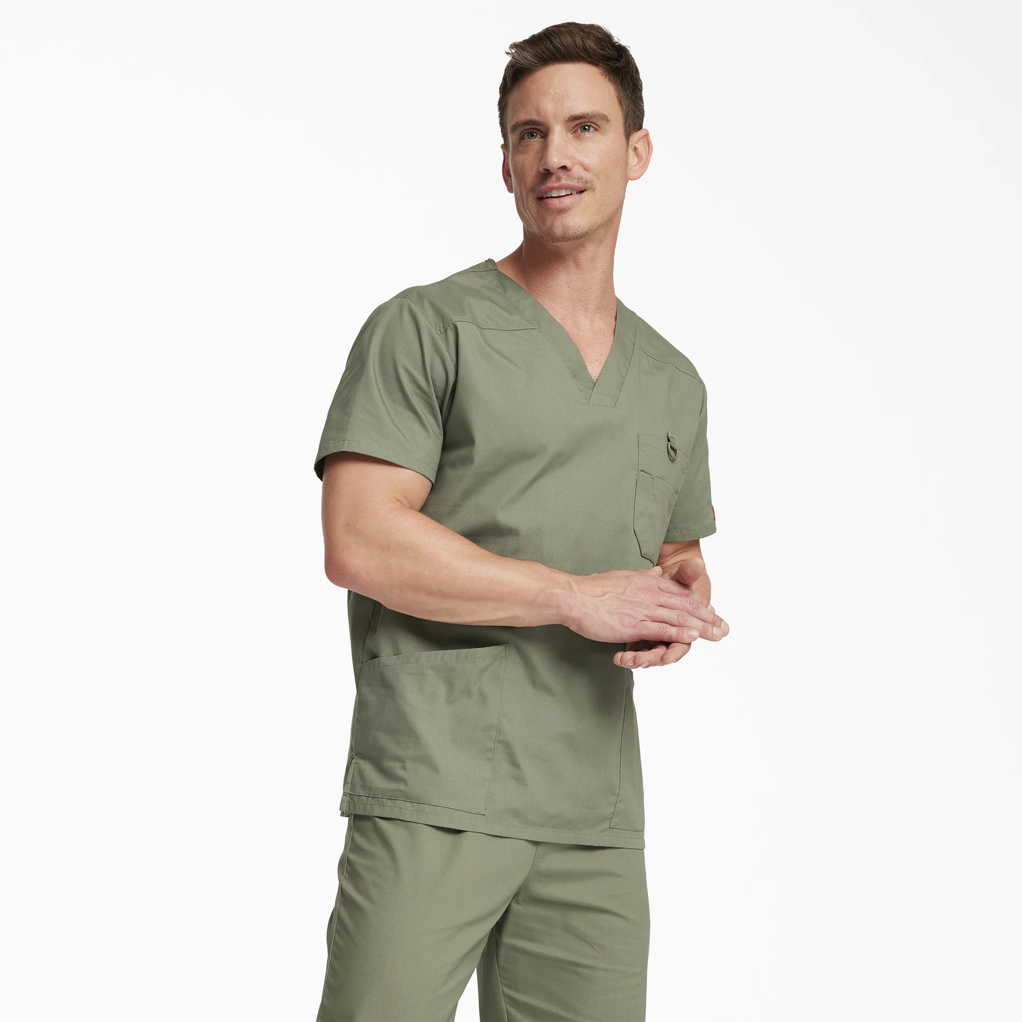 Men's EDS Signature V-Neck Scrub Top - Image 4