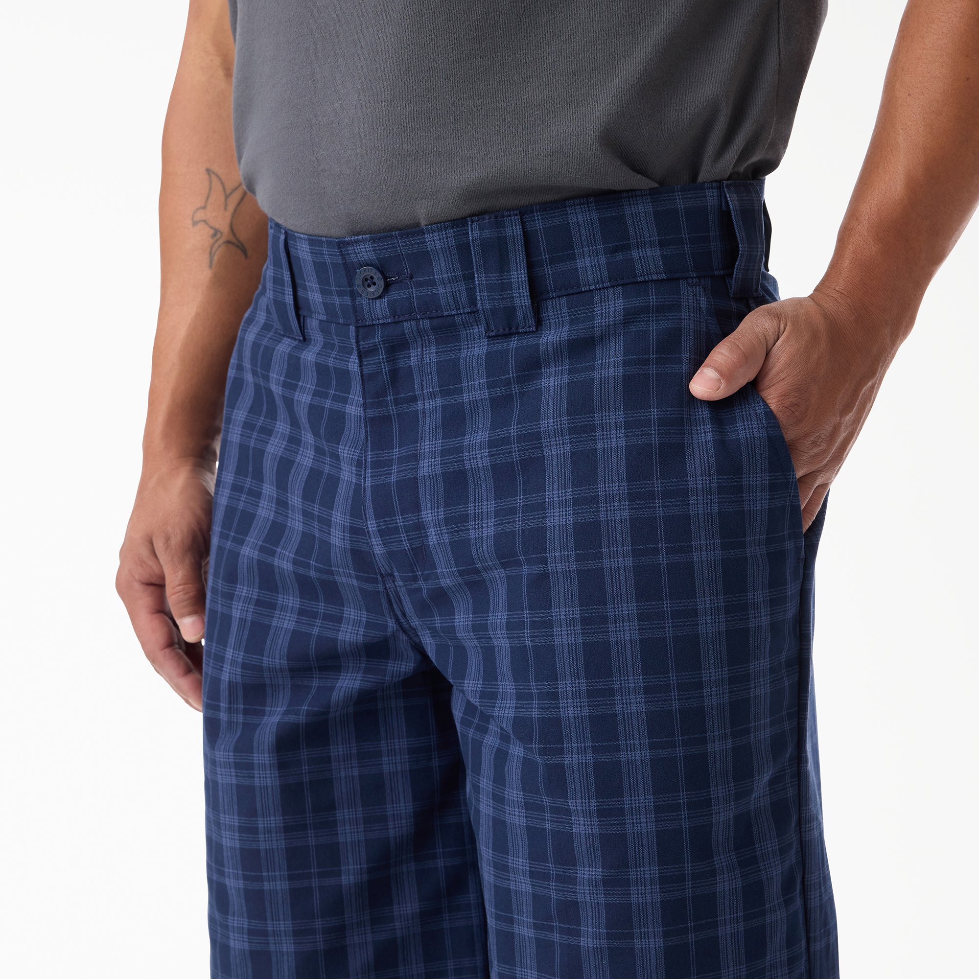 Plaid Work Shorts, 11" - Image 5
