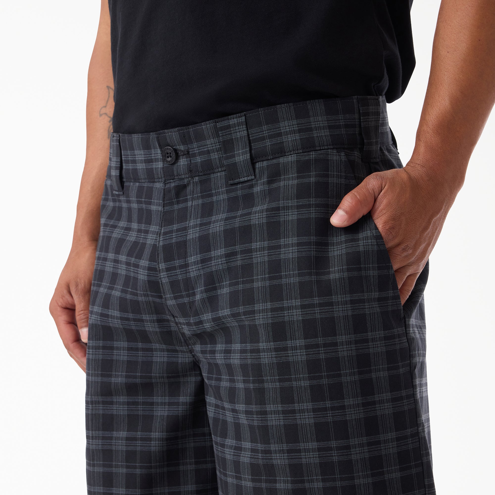 Plaid Work Shorts, 11" - Image 5