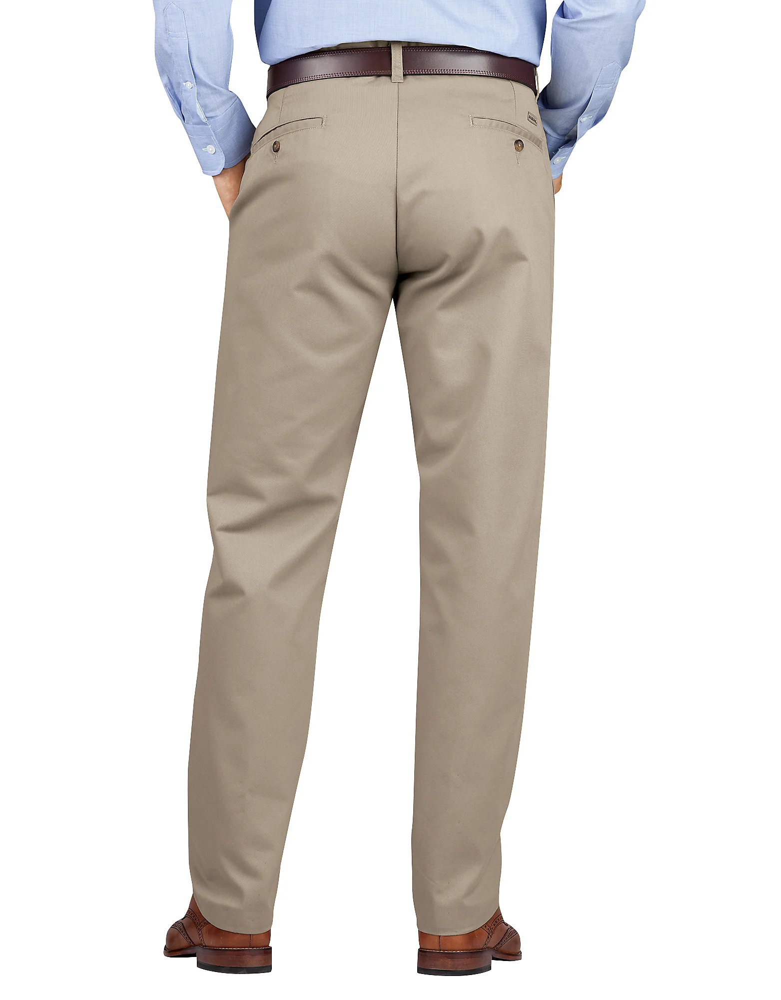 Regular Fit Tapered Leg Flat Front Khaki Pants - Image 2