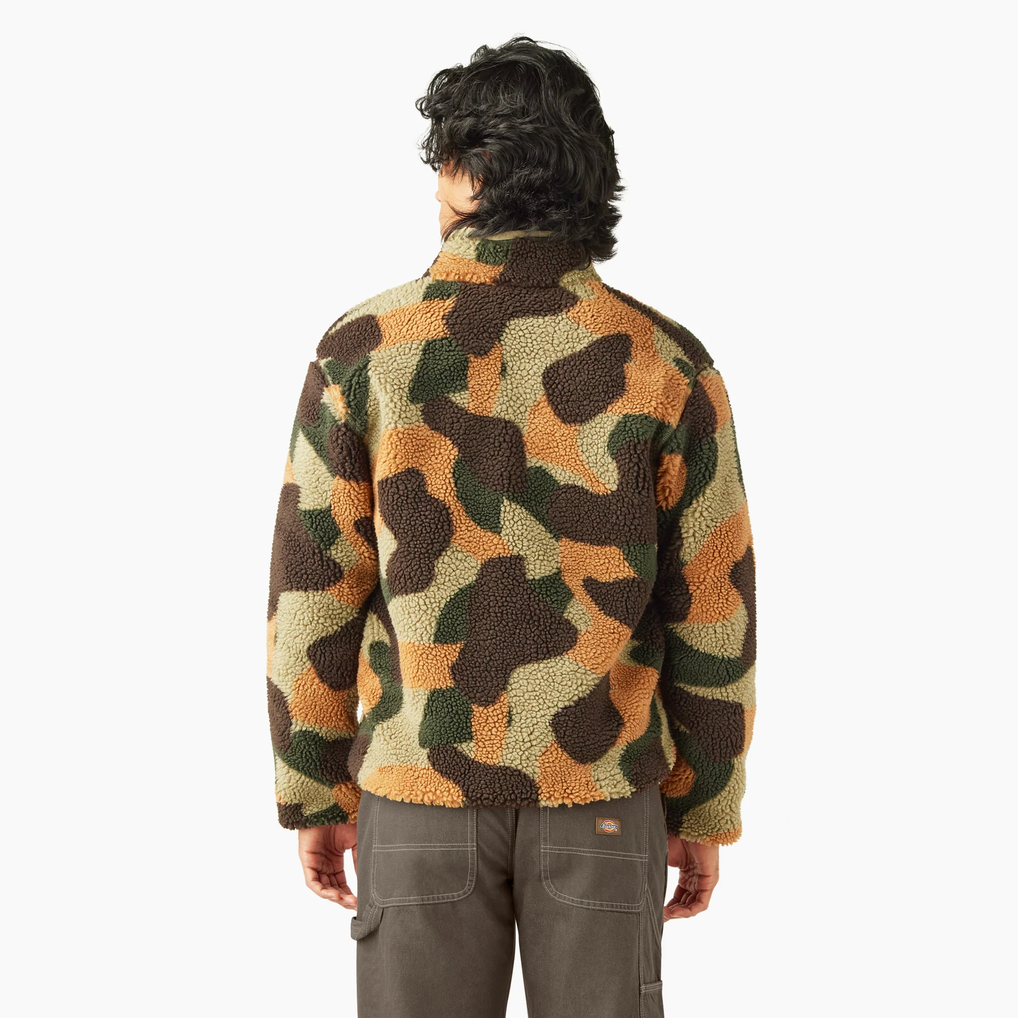 Relaxed Fit High Pile Fleece Camo Jacket - Image 2