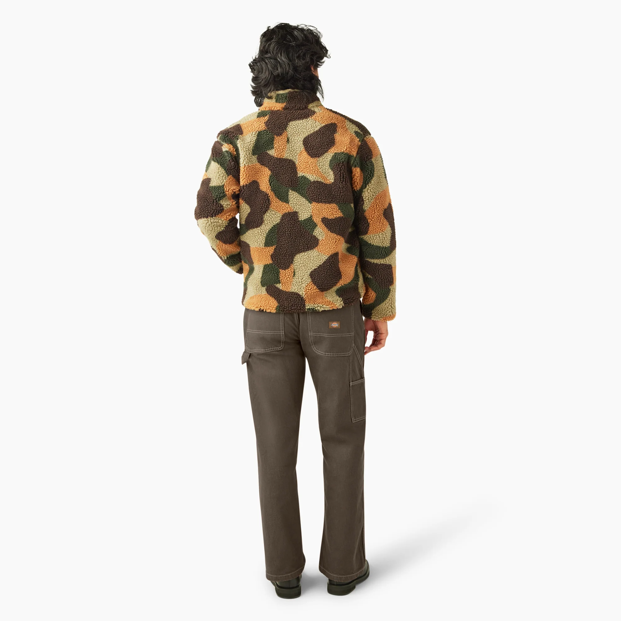 Relaxed Fit High Pile Fleece Camo Jacket - Image 6
