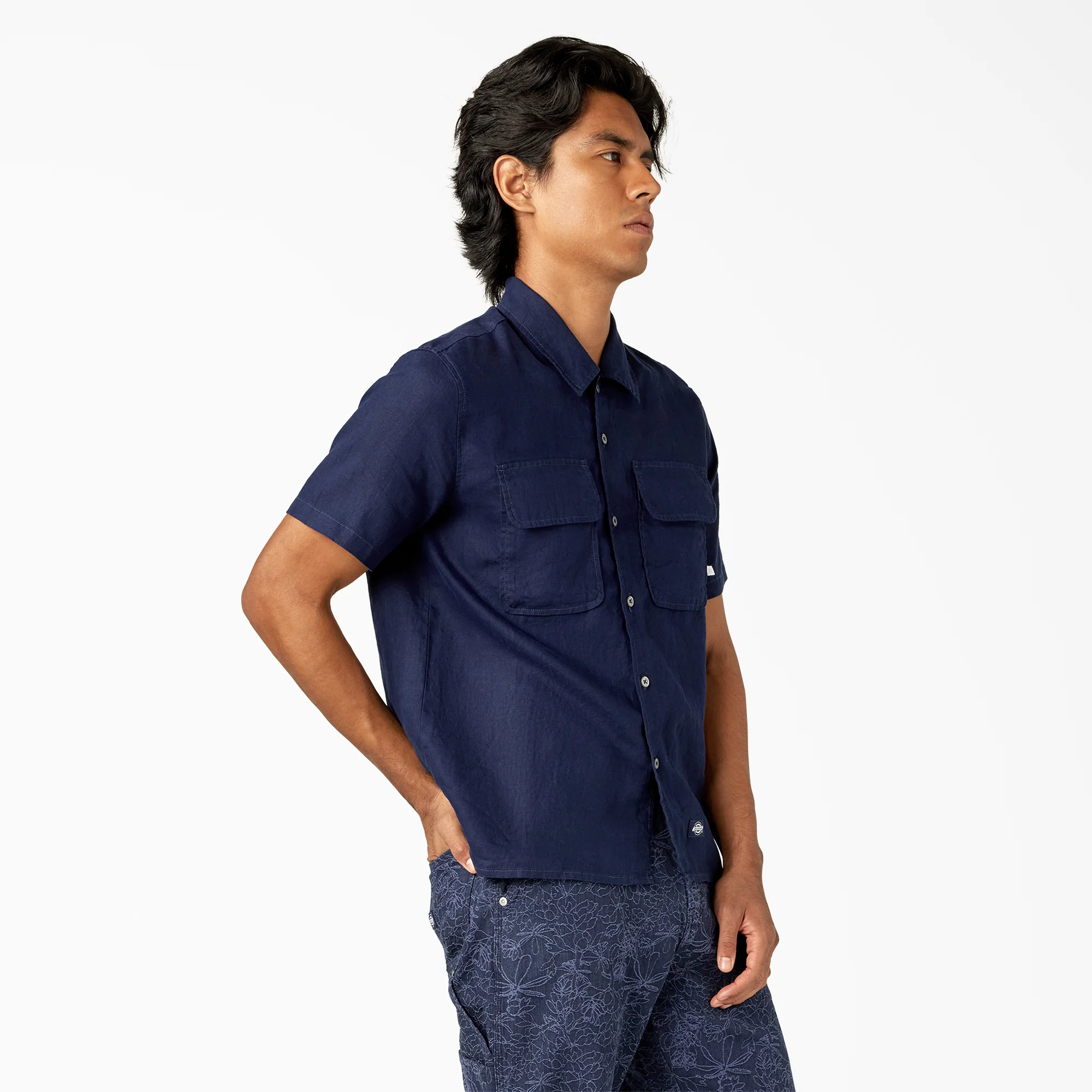 Short Sleeve Linen Work Shirt - Image 4