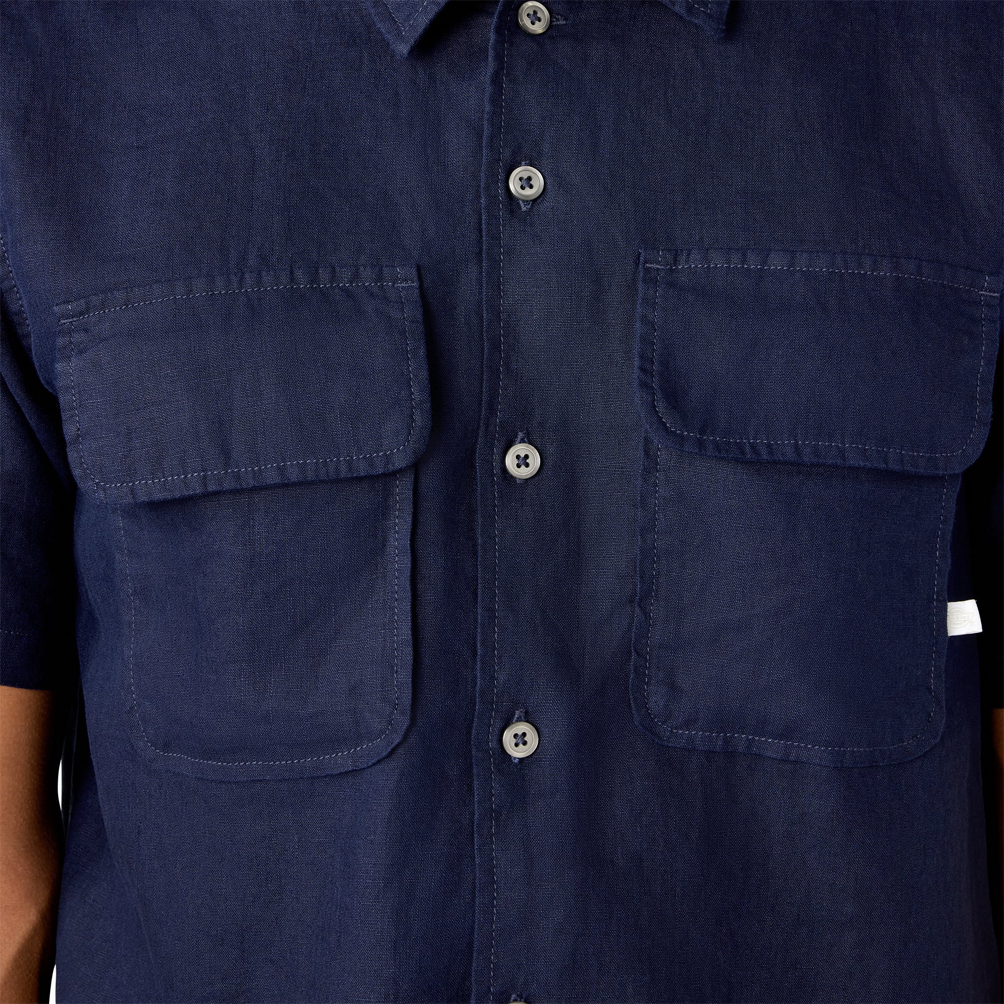 Short Sleeve Linen Work Shirt - Image 7
