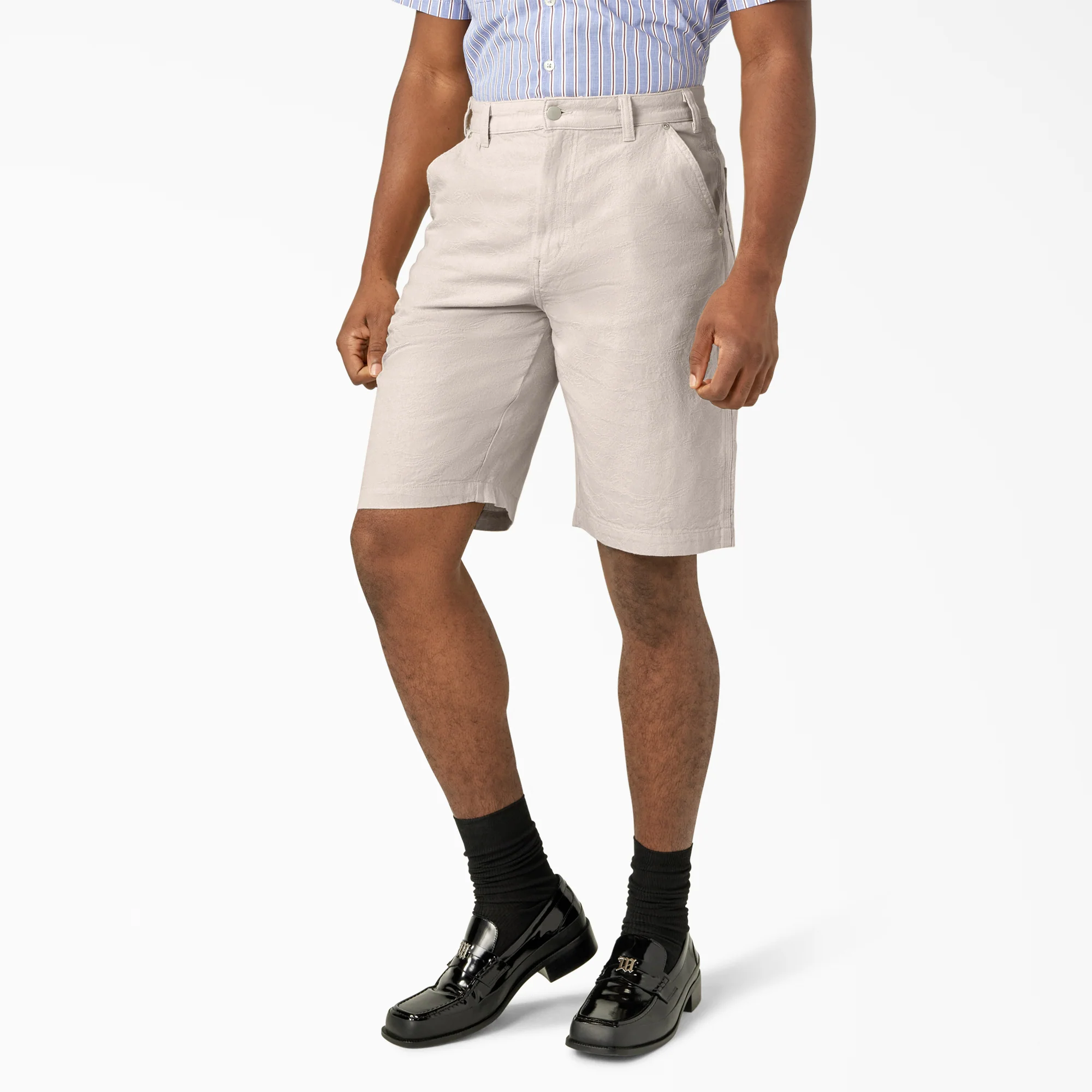 Tonal Jacquard Painter's Shorts, 11" - Image 3