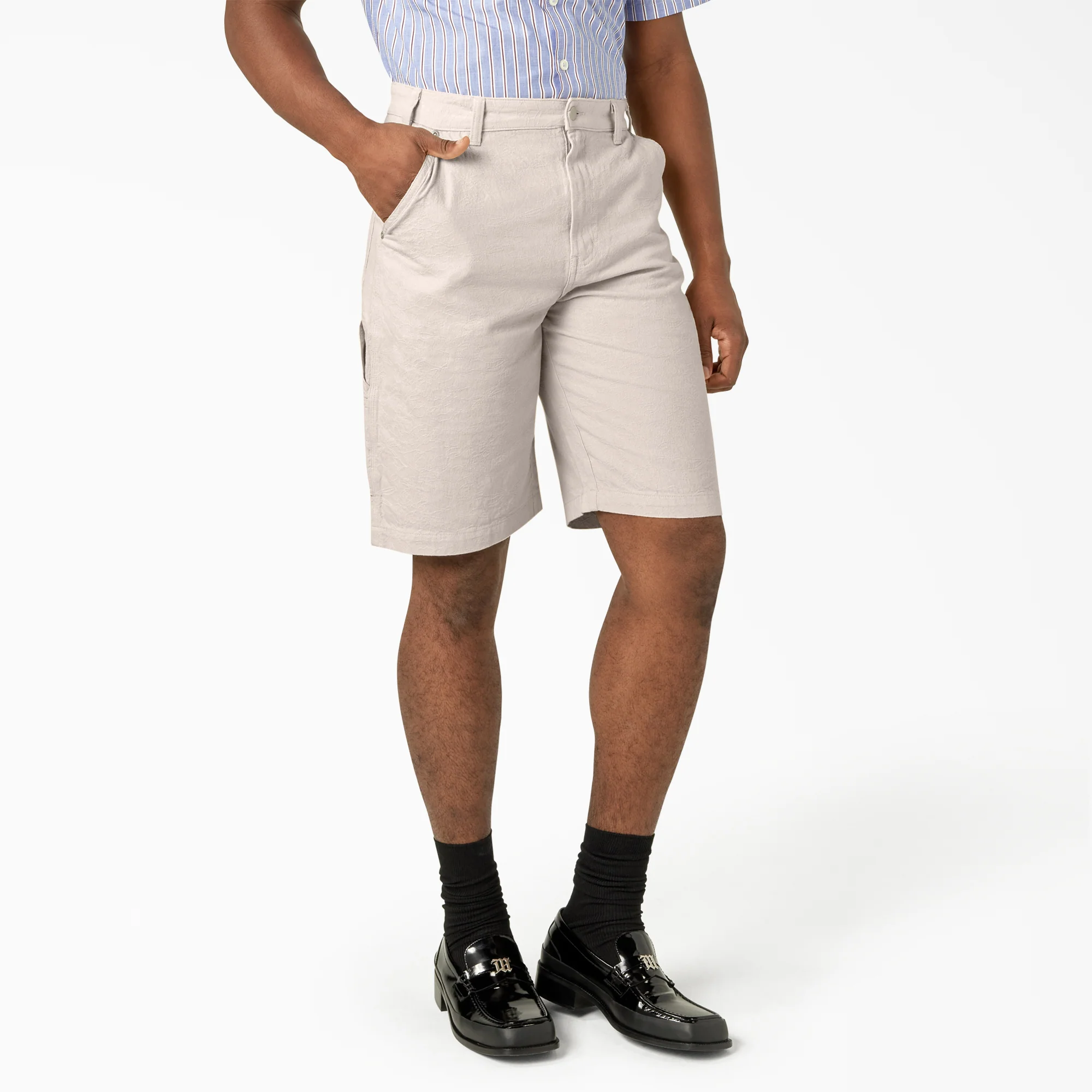 Tonal Jacquard Painter's Shorts, 11" - Image 4