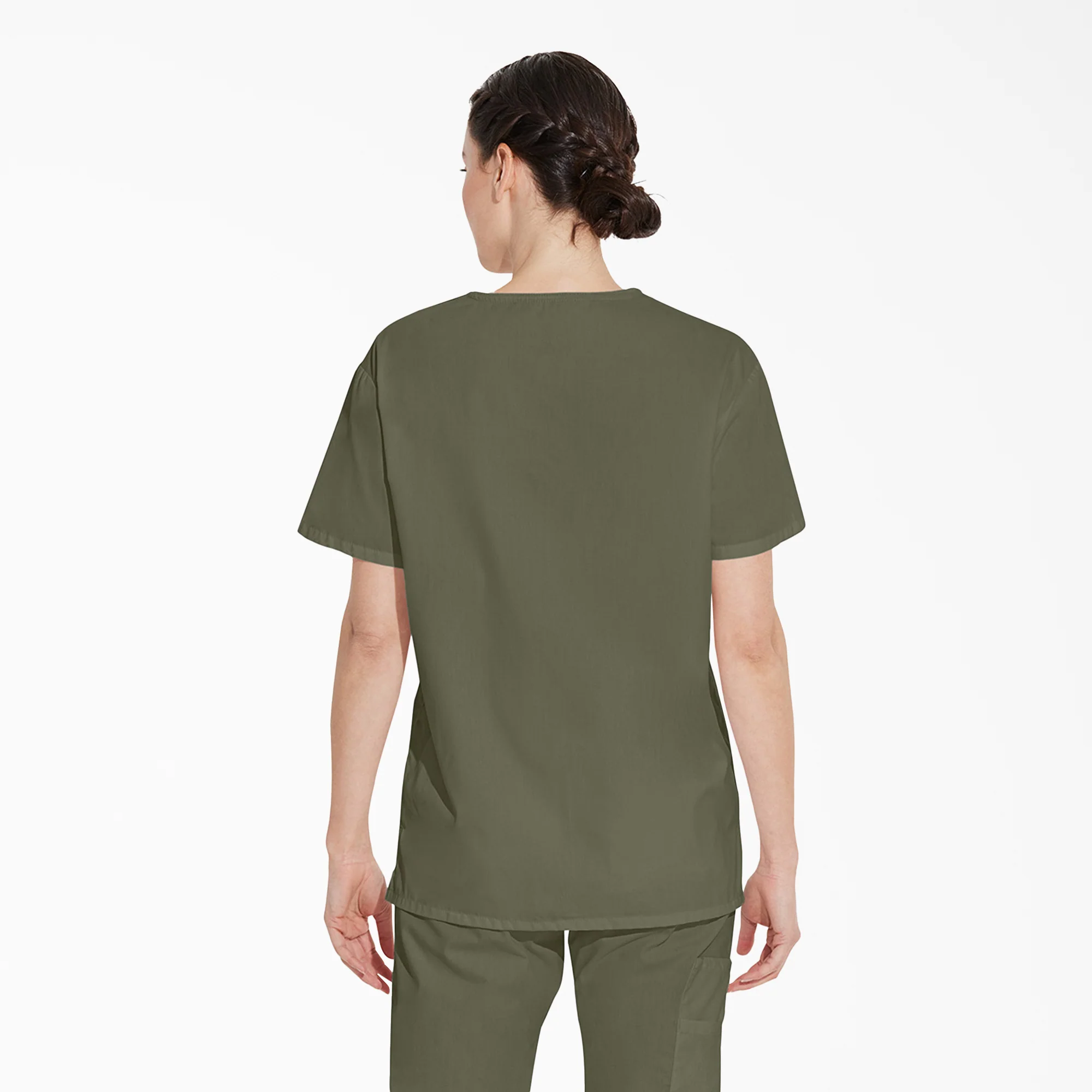 Unisex EDS Signature V-Neck Scrub Top - Image 2