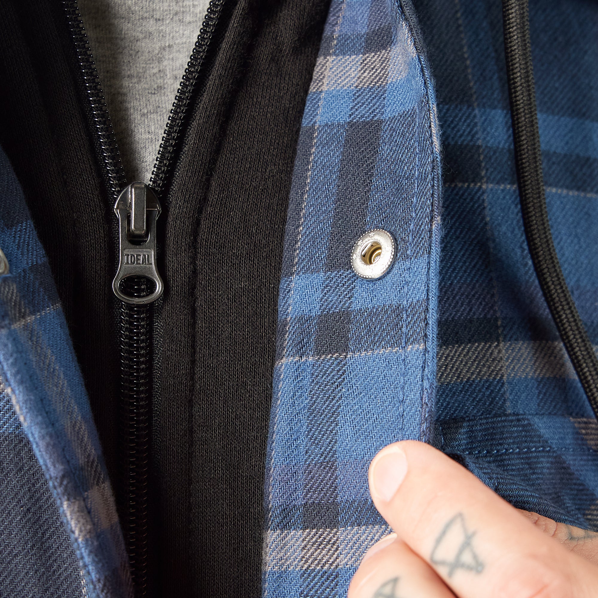 Water Repellent Flannel Hooded Shirt Jacket - Image 8