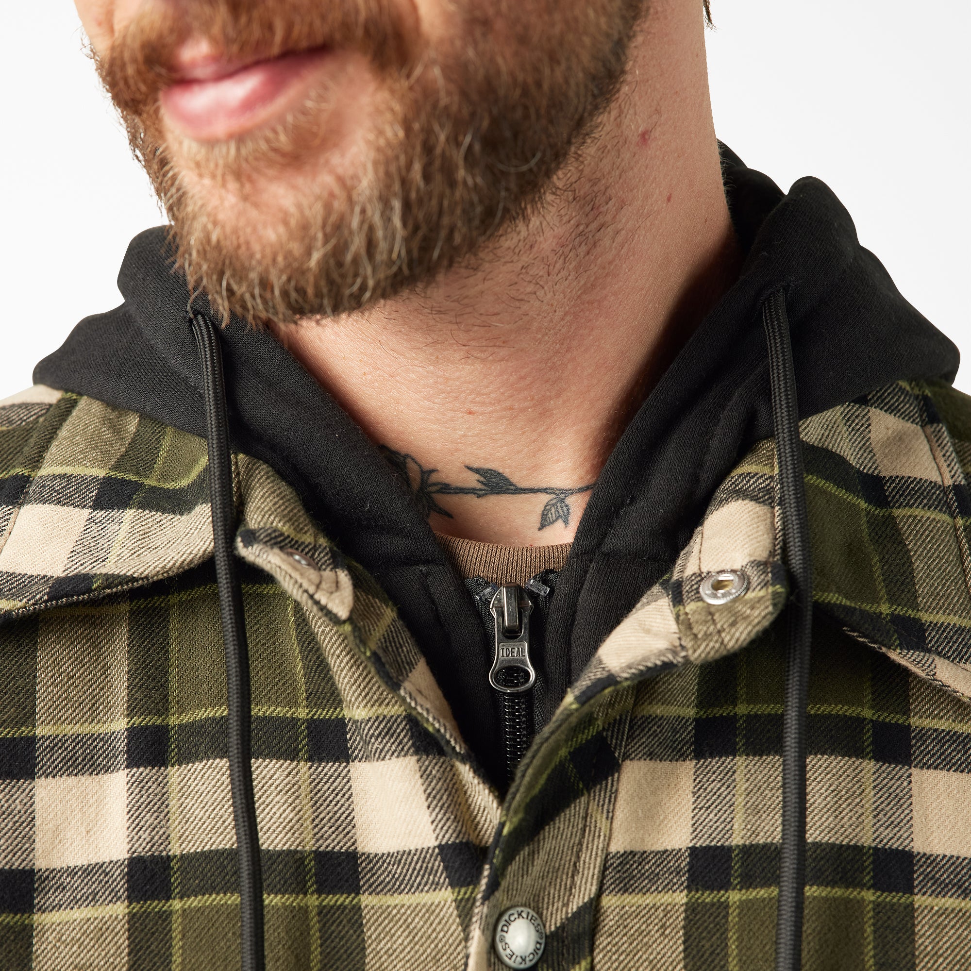 Water Repellent Flannel Hooded Shirt Jacket - Image 6