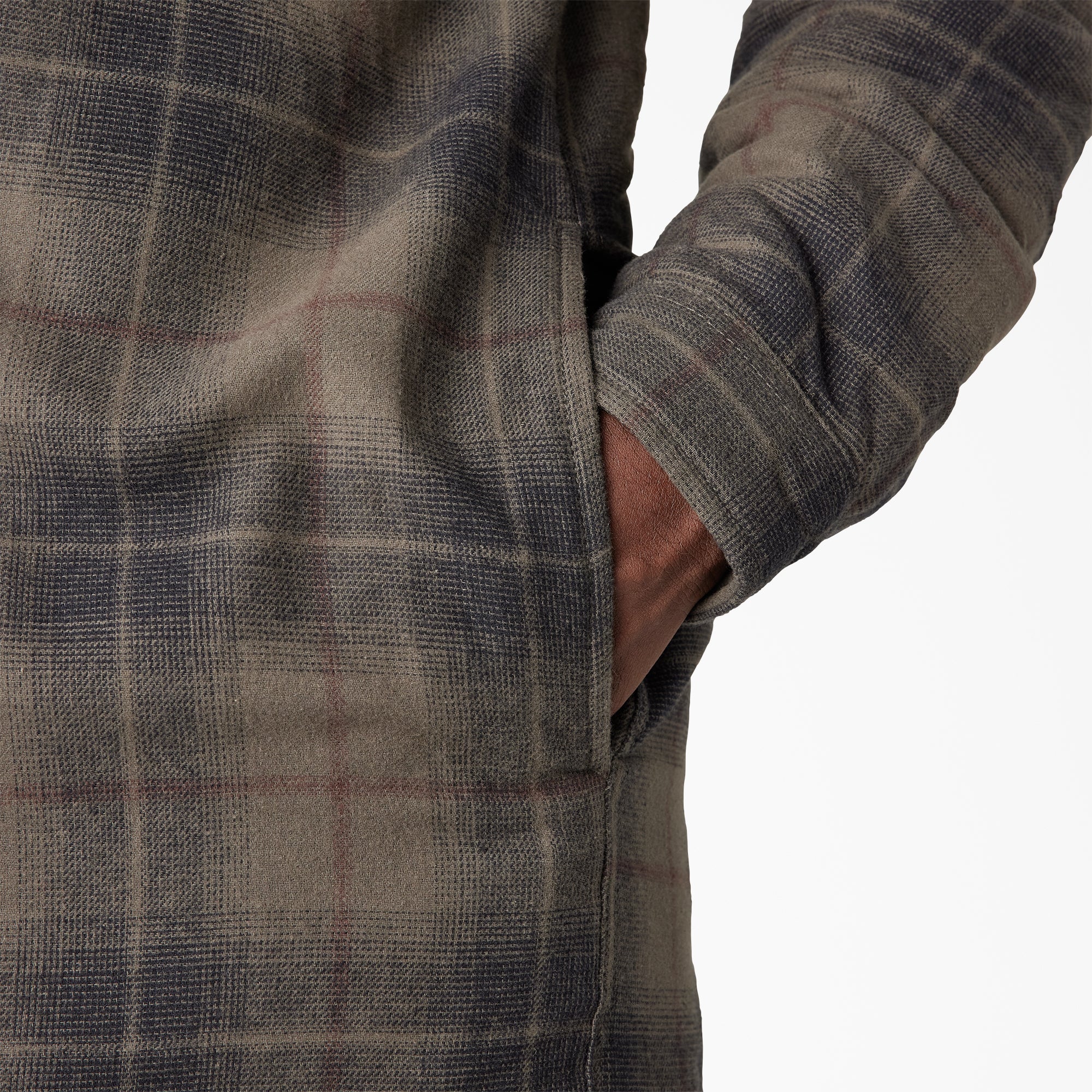 Water Repellent Flannel Hooded Shirt Jacket - Image 10