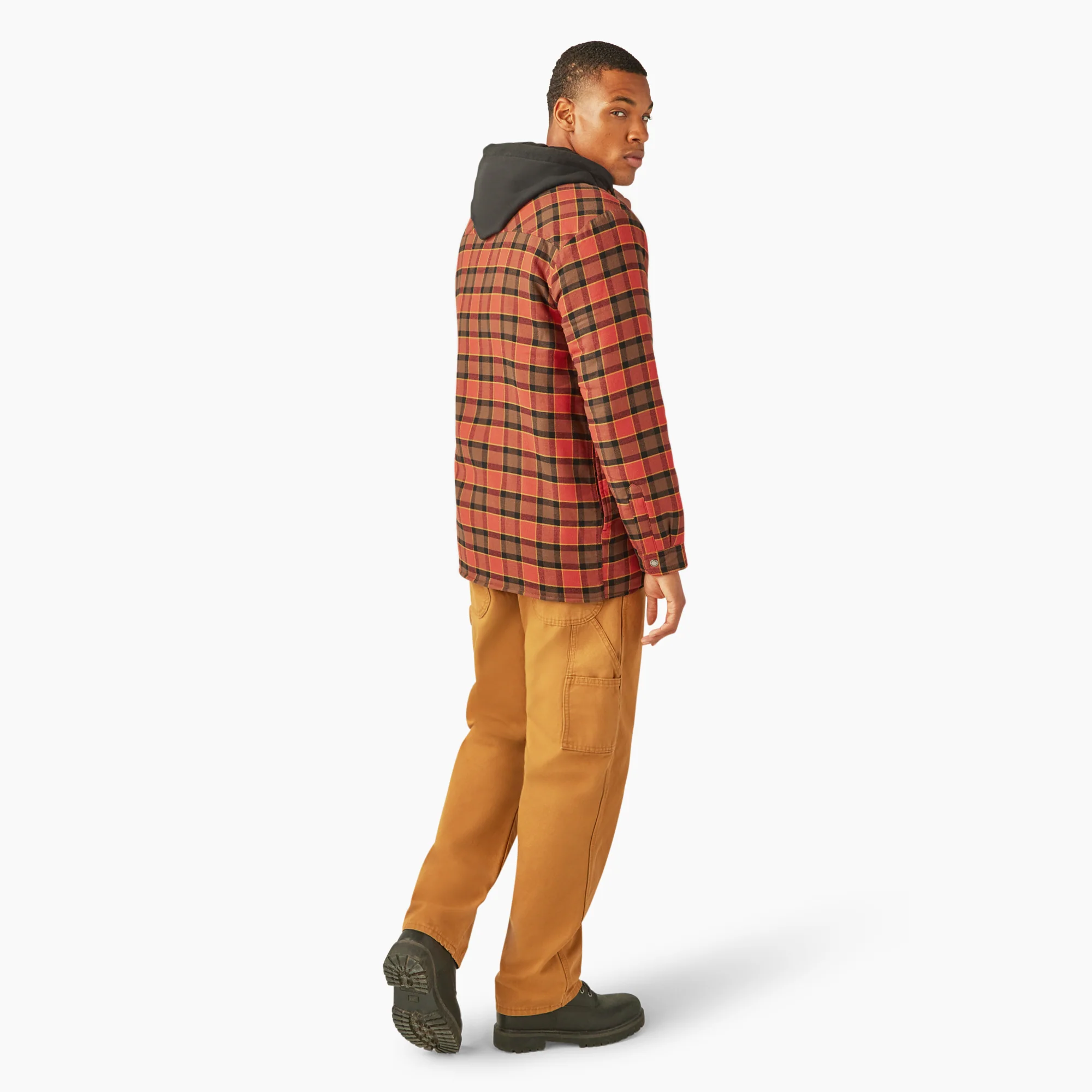 Water Repellent Flannel Hooded Shirt Jacket - Image 5
