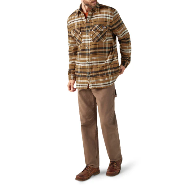 Water Repellent Fleece-Lined Flannel Shirt Jacket - Image 5