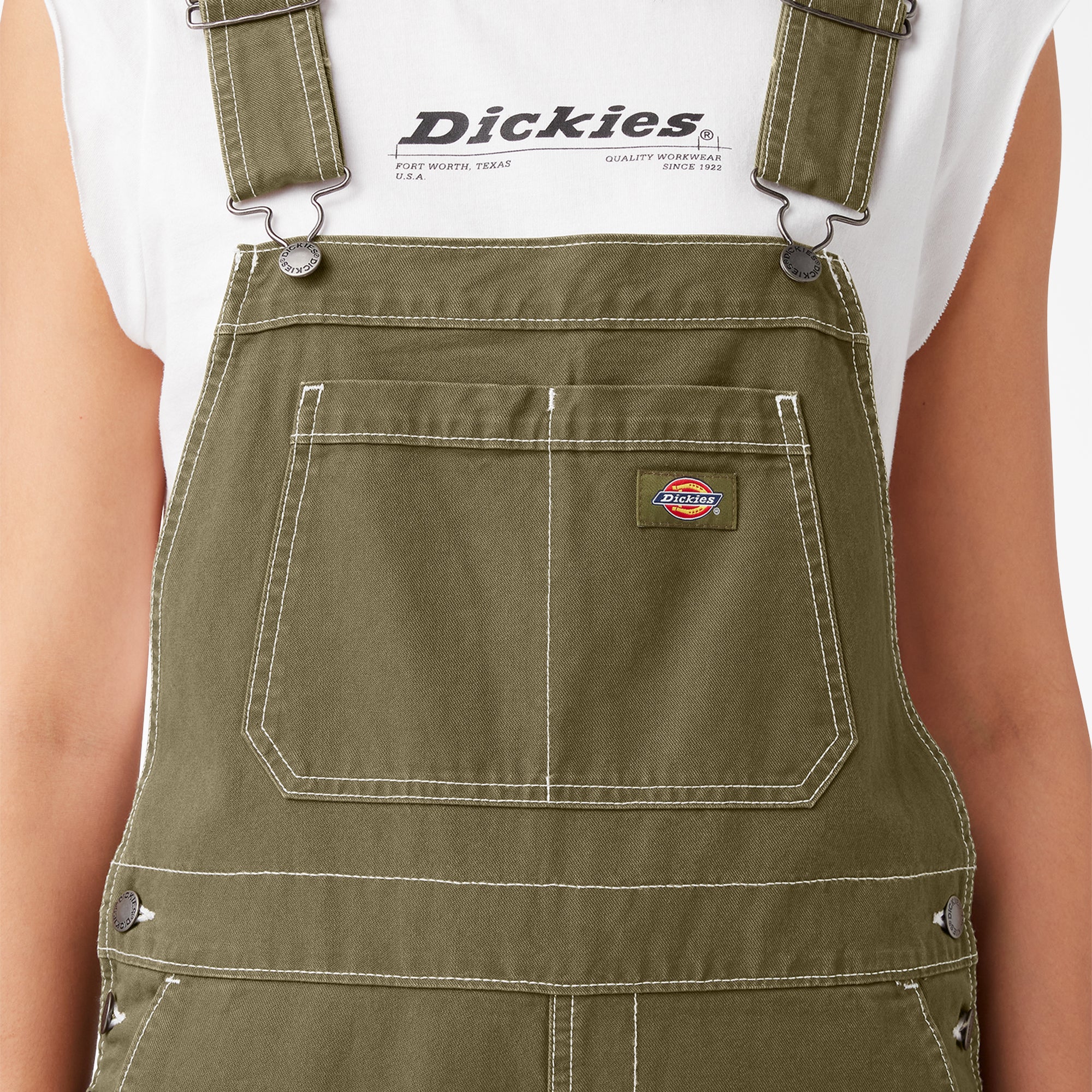 Women’s Cropped Carpenter Bib Overalls - Image 5