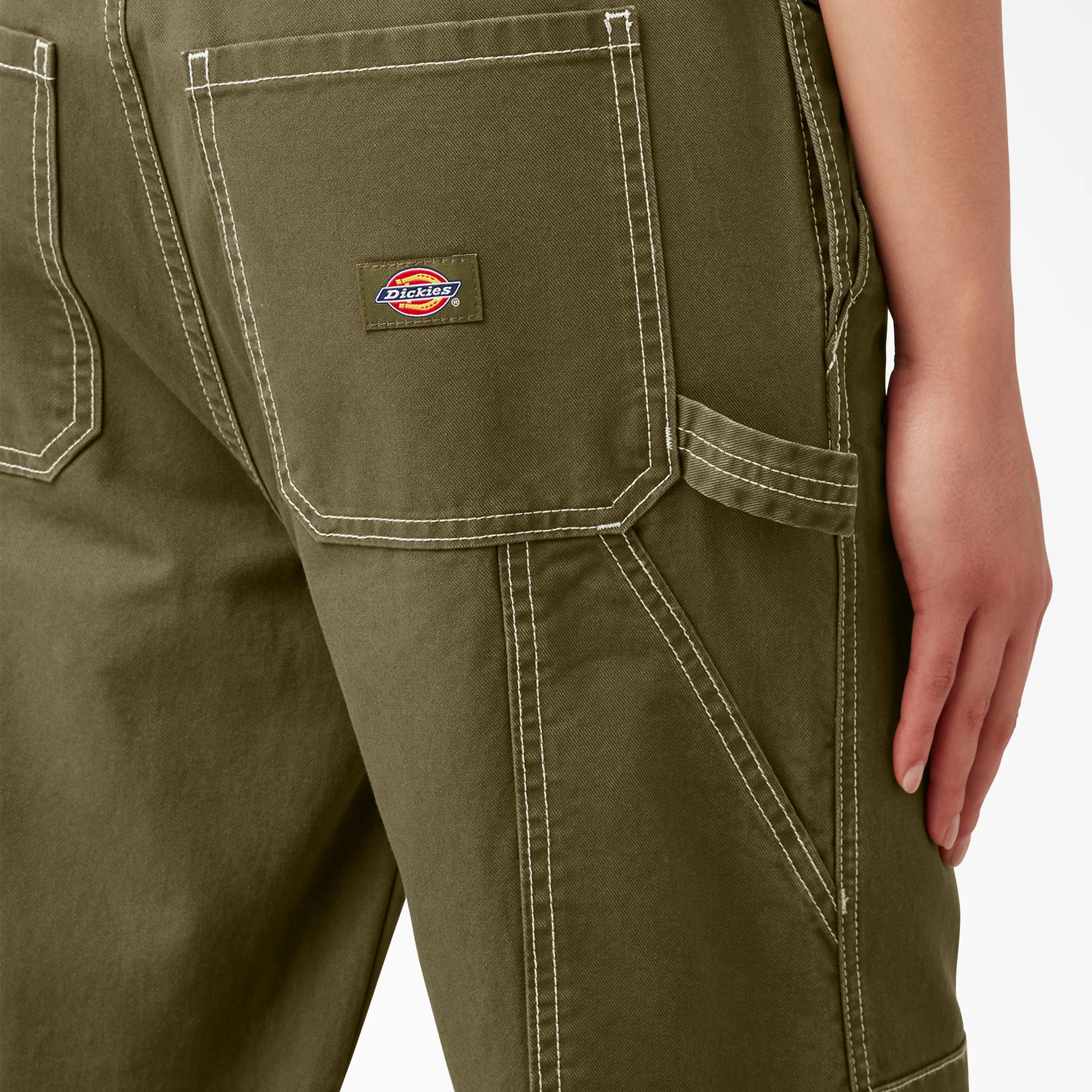 Women’s Cropped Carpenter Bib Overalls - Image 6
