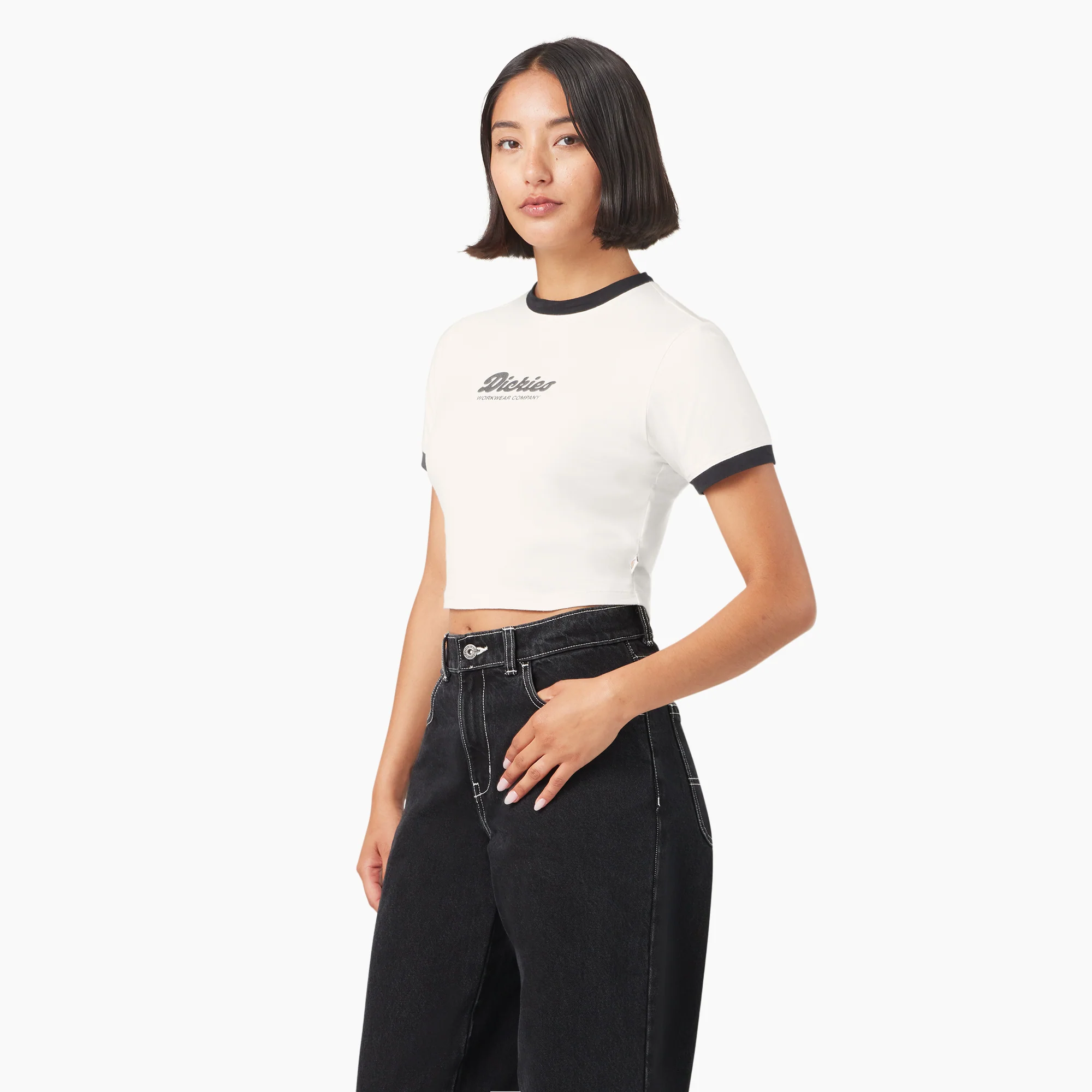 Women’s Lewistown Cropped Ringer T-Shirt - Image 3