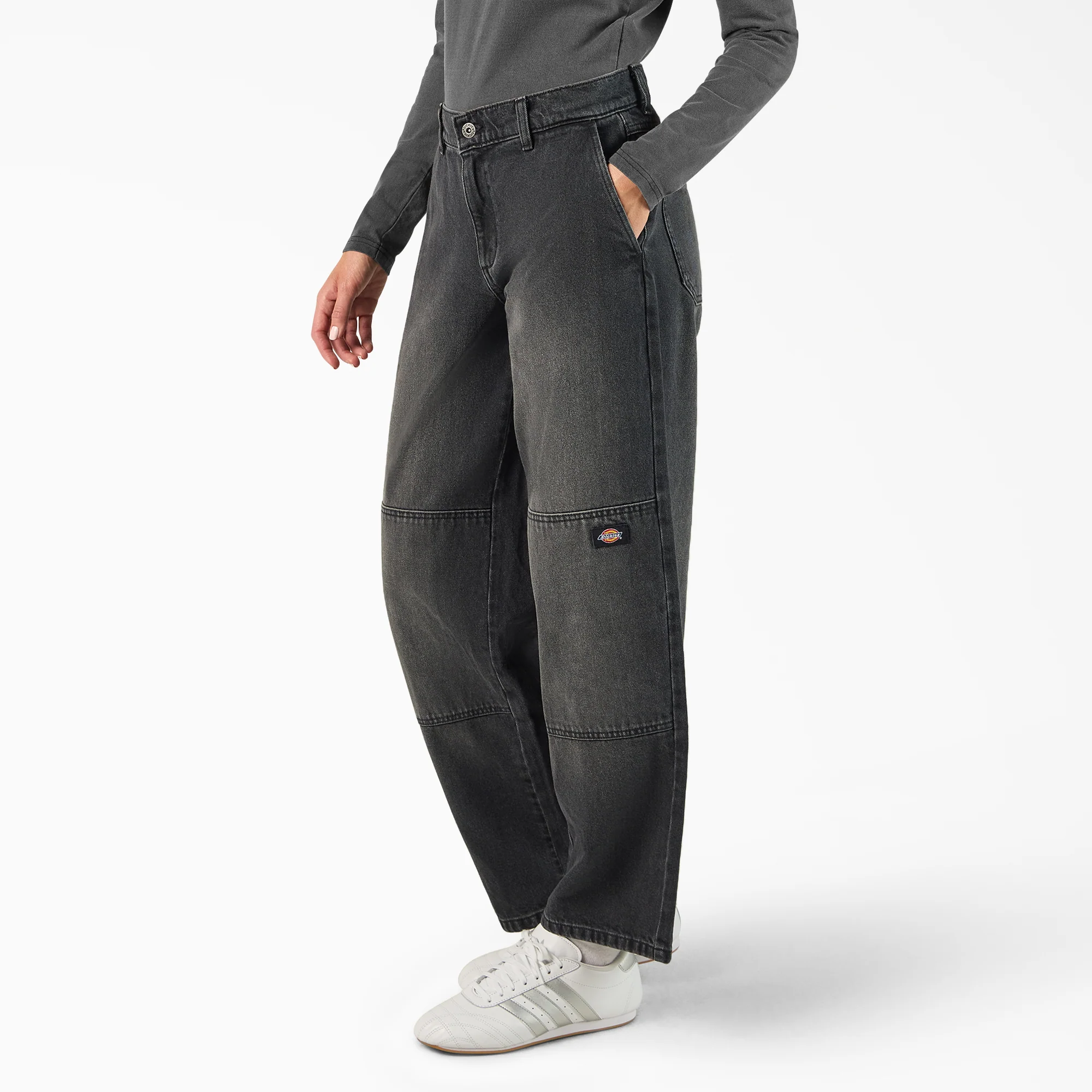 Women’s Loose Fit Double Knee Jeans - Image 3