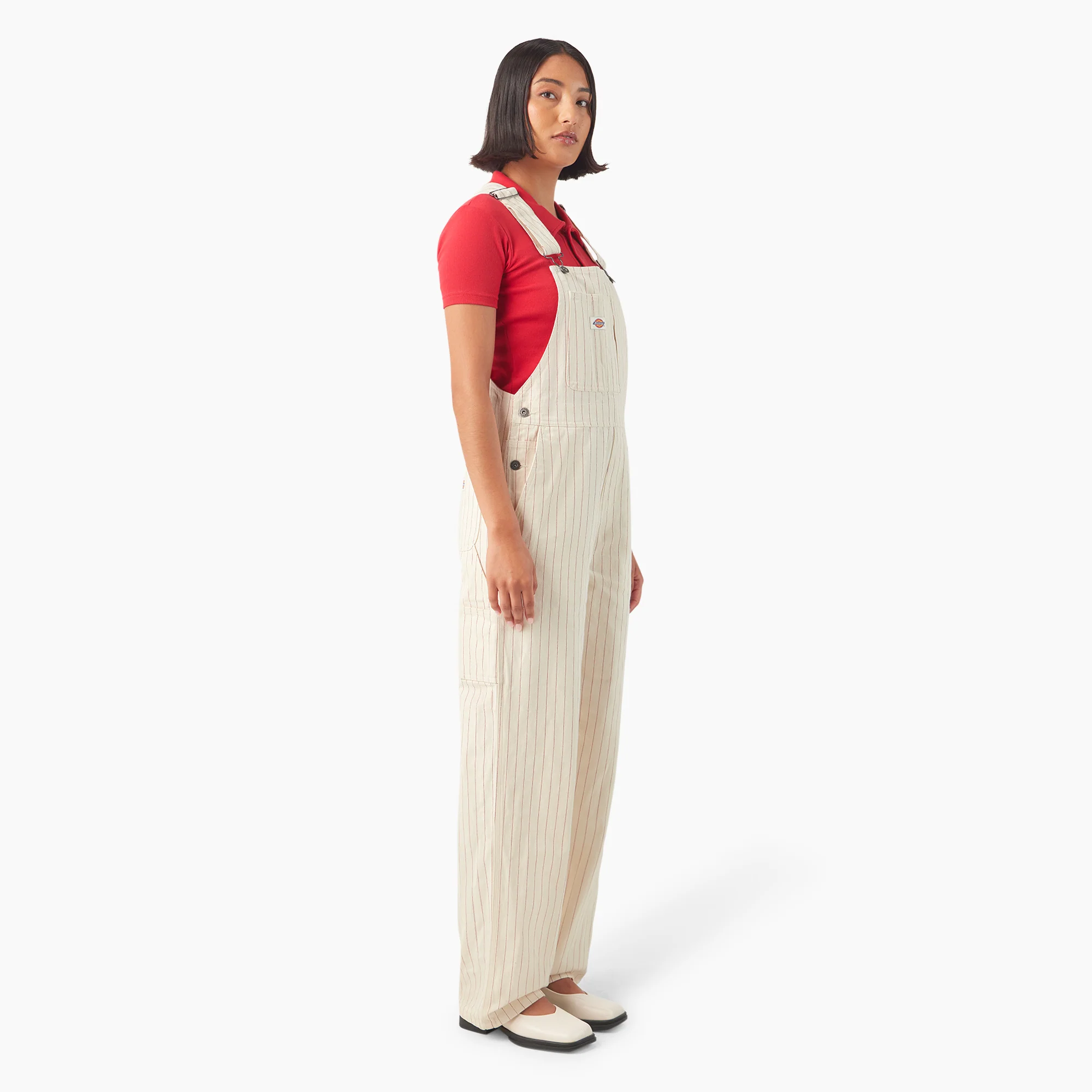 Women’s Pinstripe Service Bib Overalls - Image 4