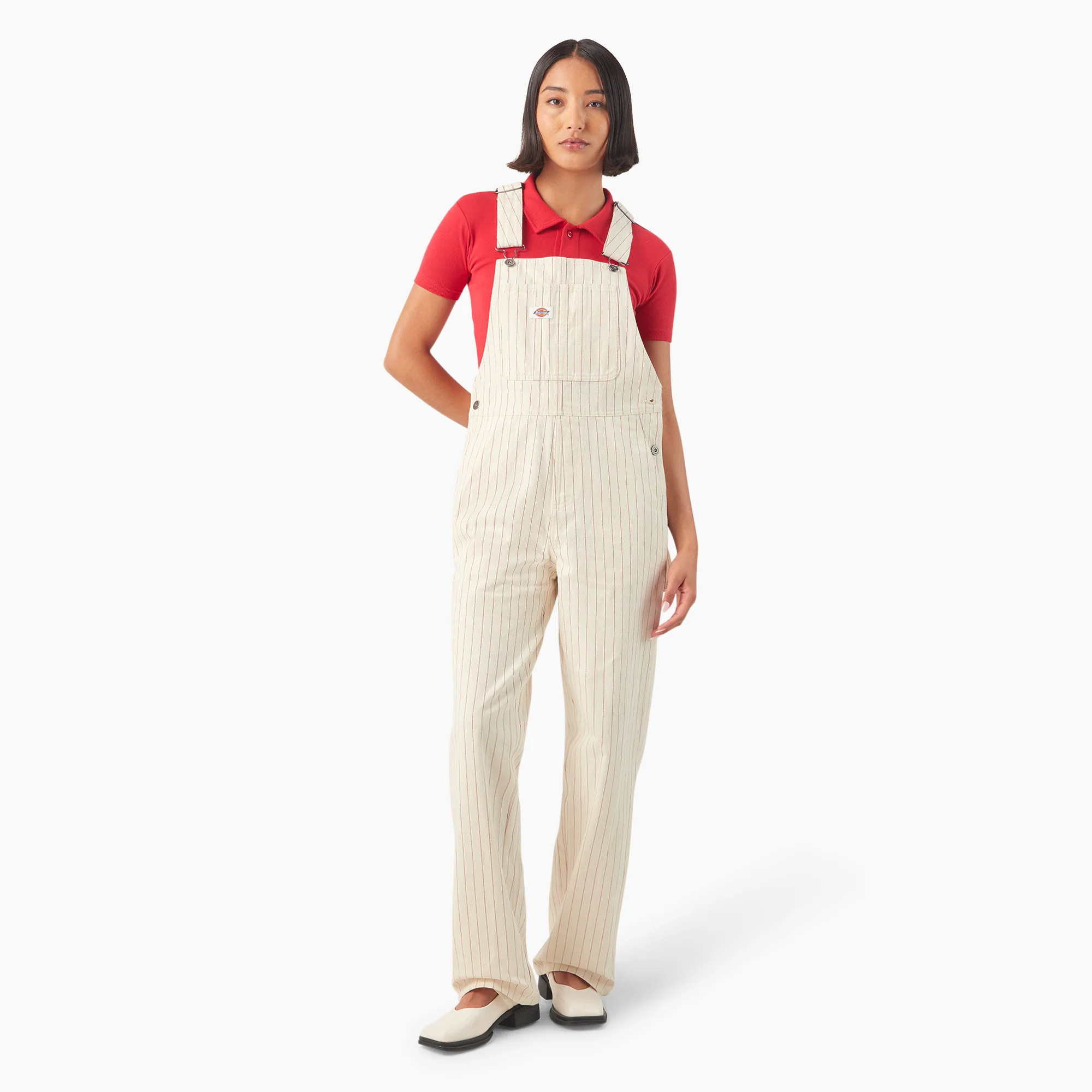 Women’s Pinstripe Service Bib Overalls - Image 5